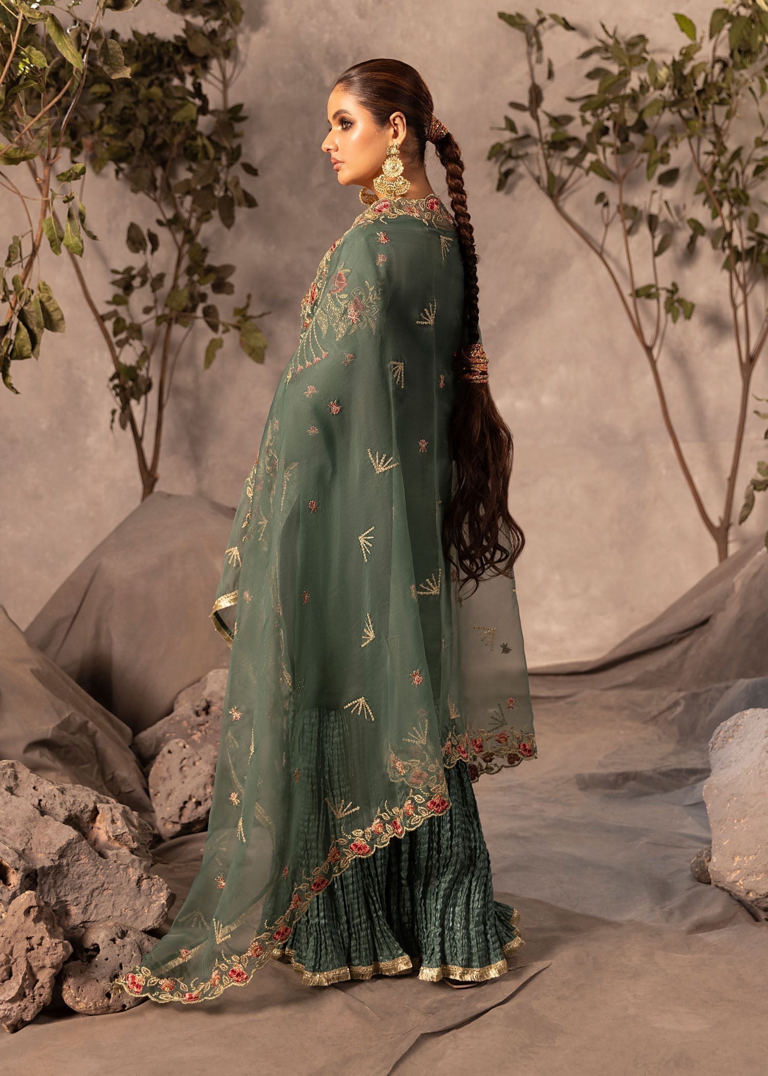 Diara Couture RAFIA UA 05 GREEN Women 3pcs