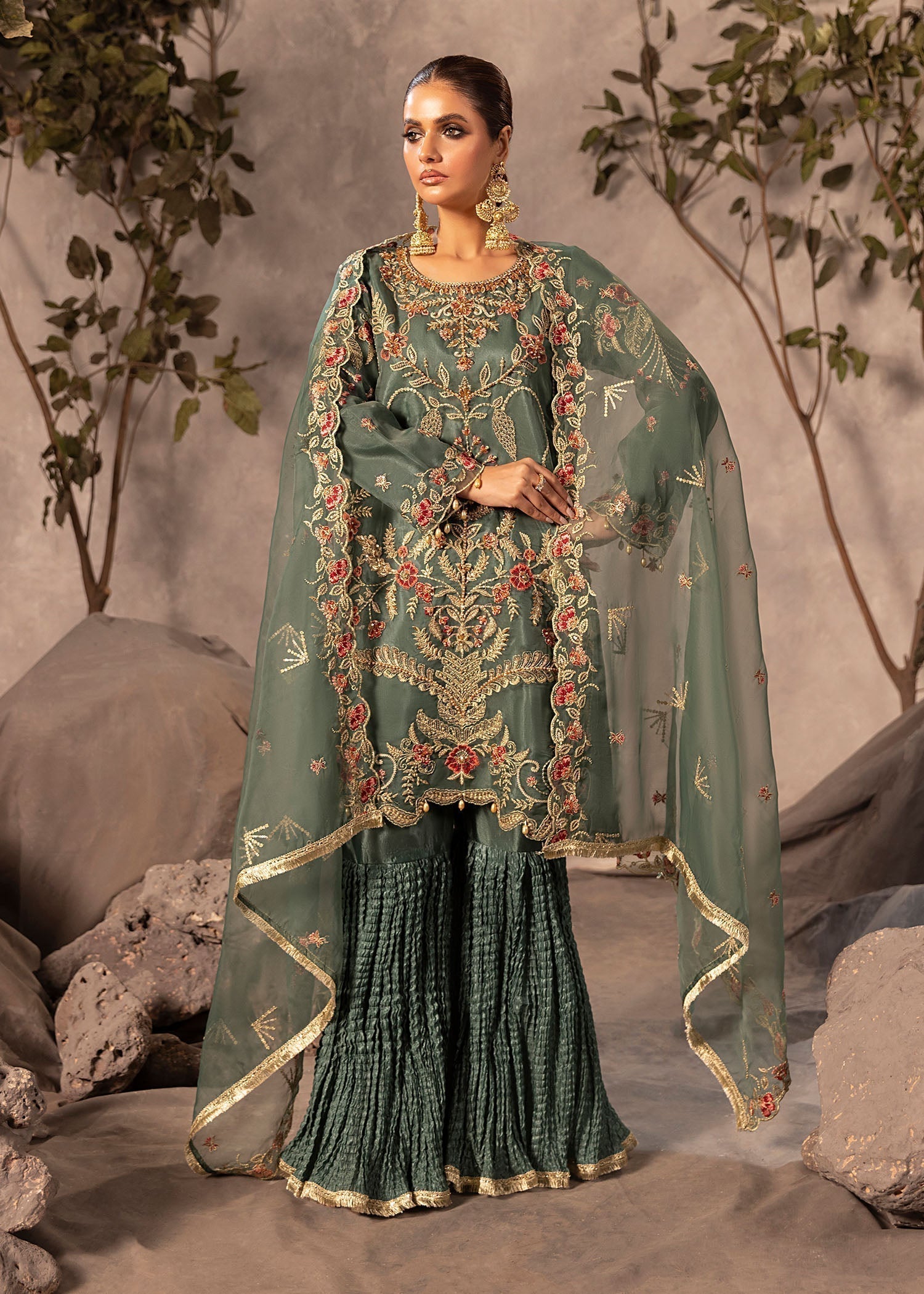 Diara Couture RAFIA UA 05 GREEN Women 3pcs