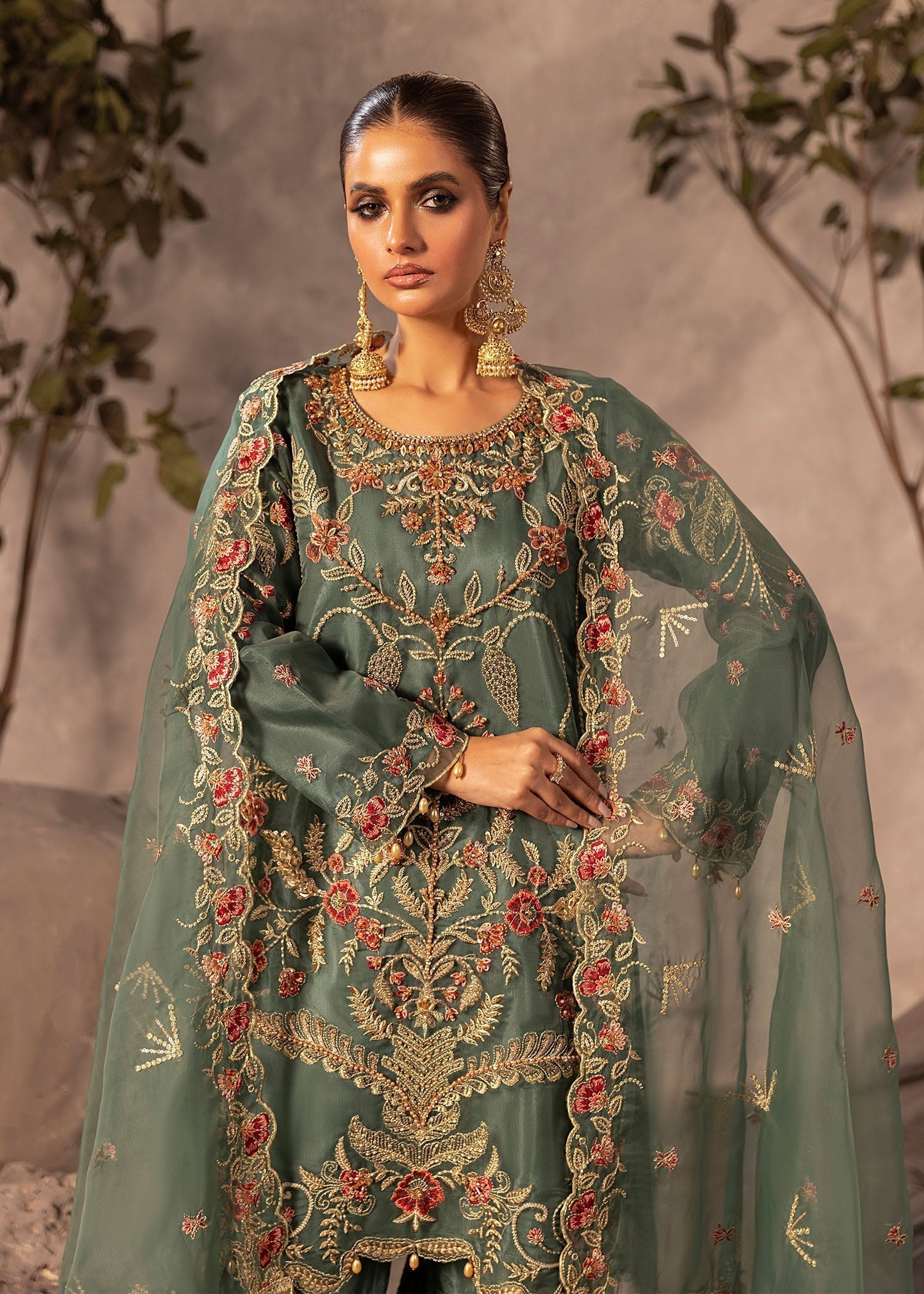 Diara Couture RAFIA UA 05 GREEN Women 3pcs