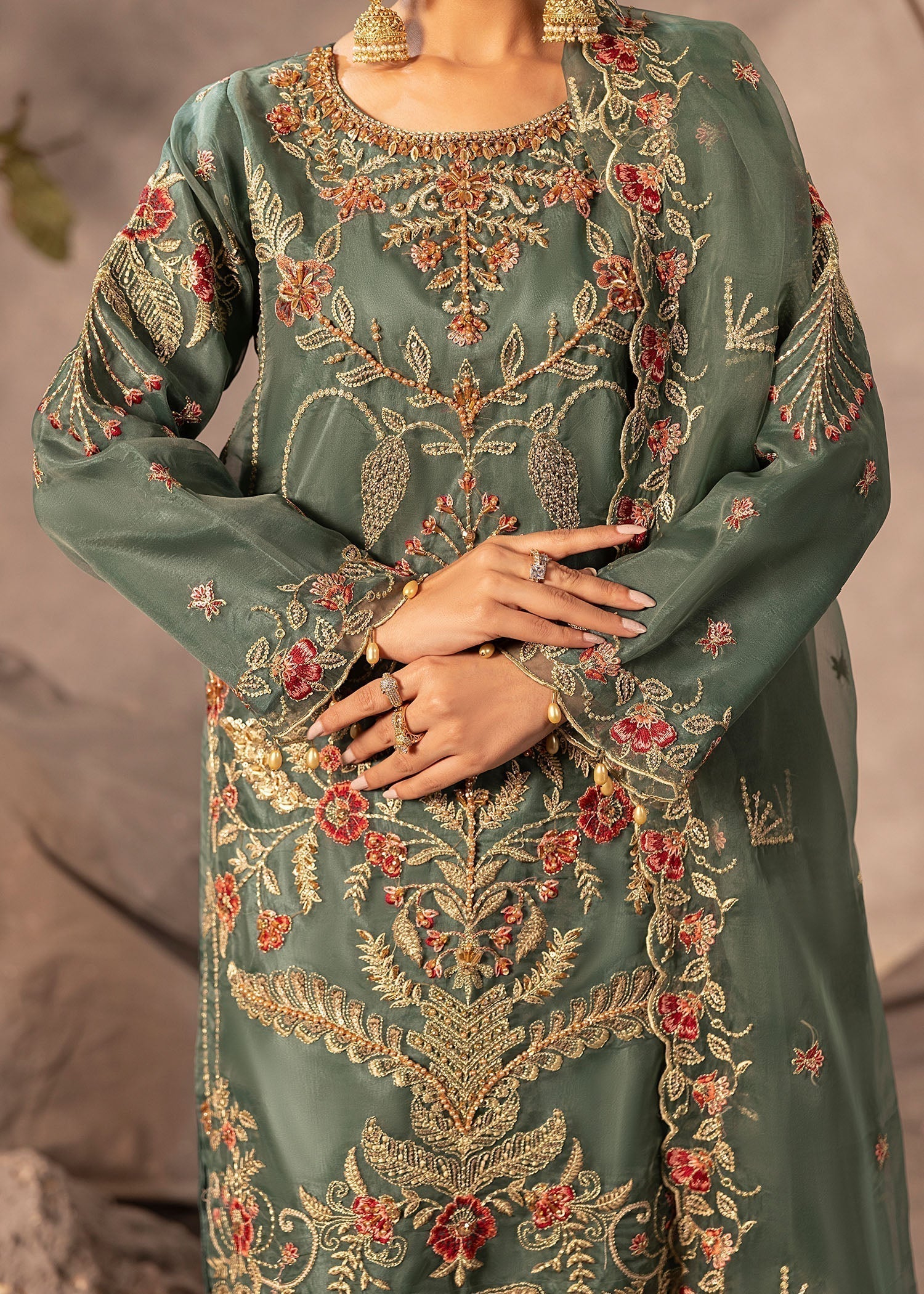 Diara Couture RAFIA UA 05 GREEN Women 3pcs