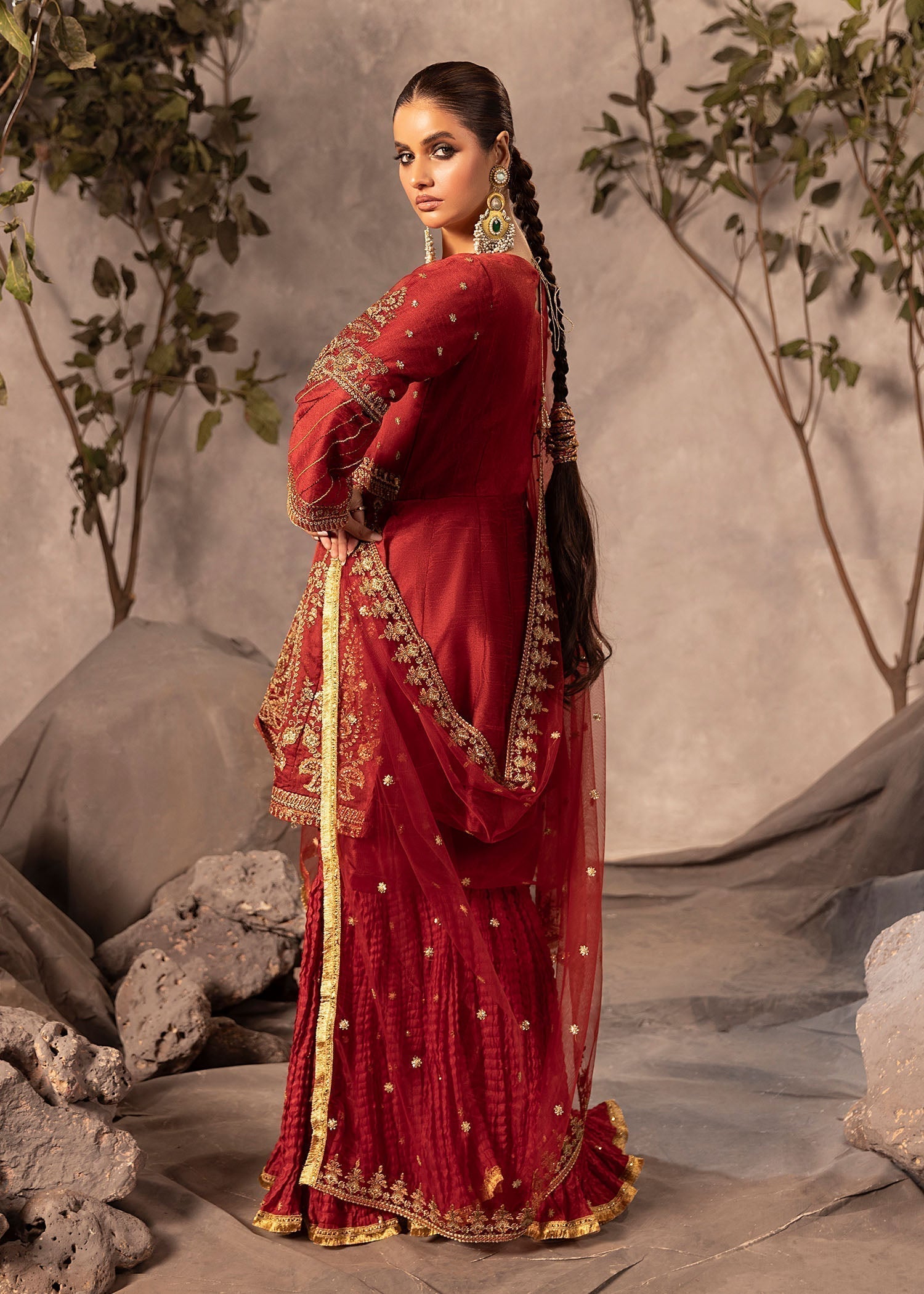 Diara Couture ZARIFA UA 07 MAROON Women 3pcs