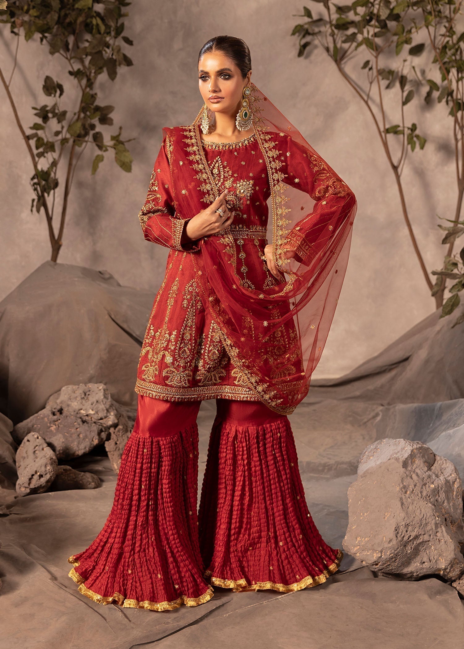 Diara Couture ZARIFA UA 07 MAROON Women 3pcs