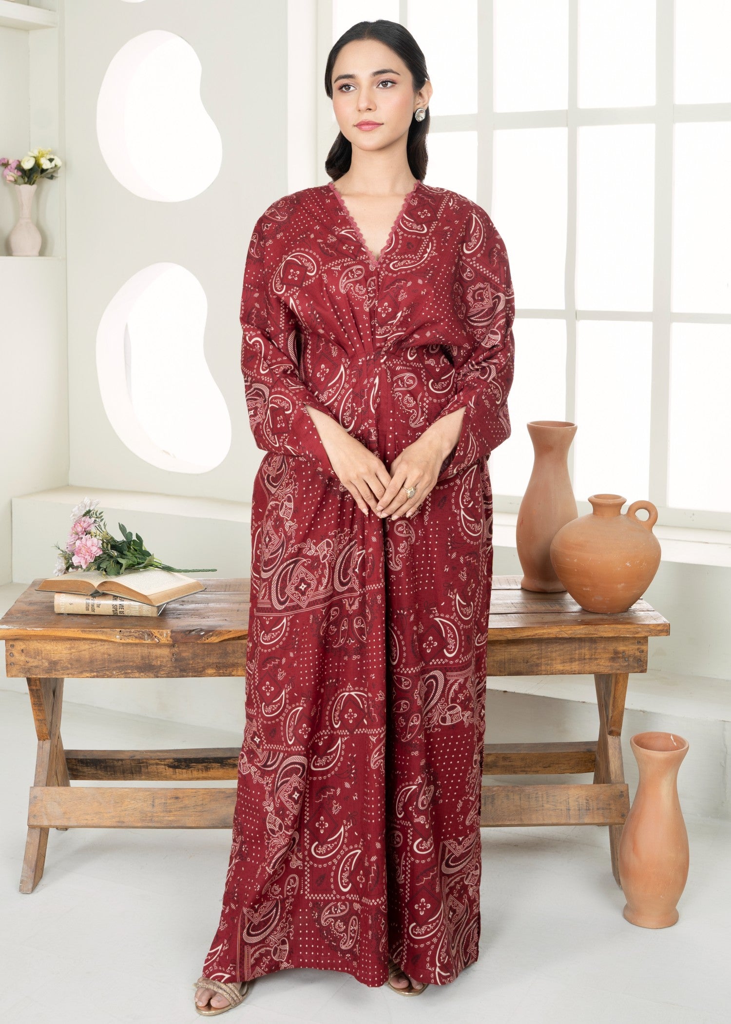 Sahibas By Mirza Inam Maroon Women 1pcs