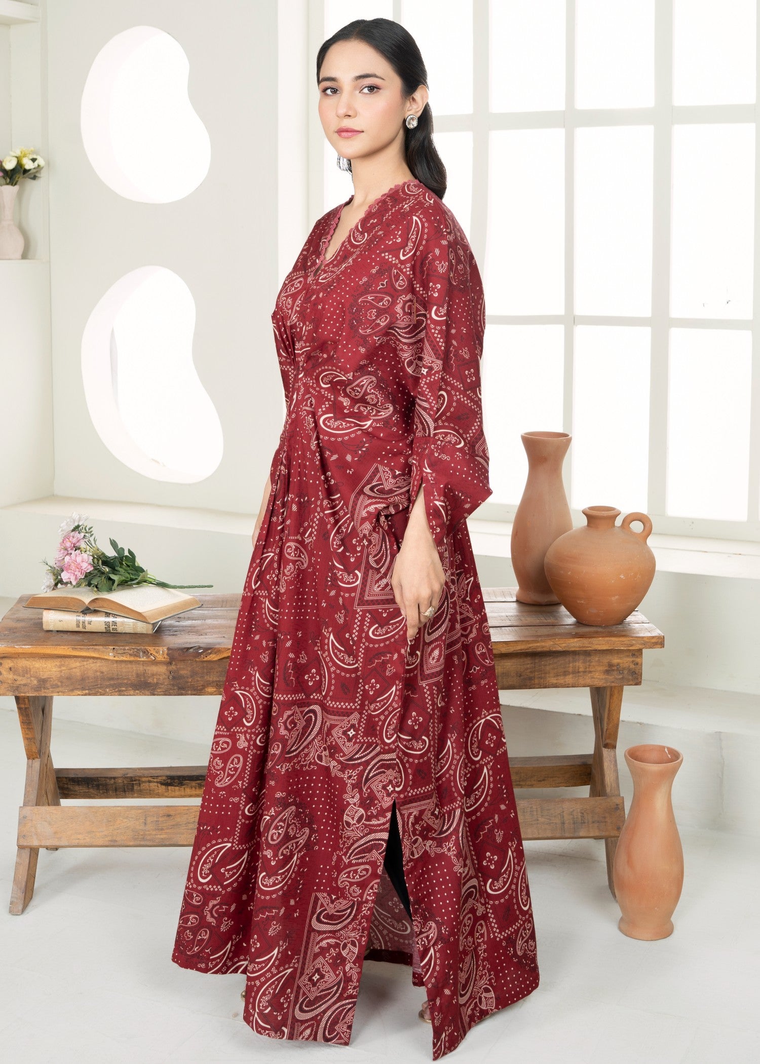 Sahibas By Mirza Inam Maroon Women 1pcs