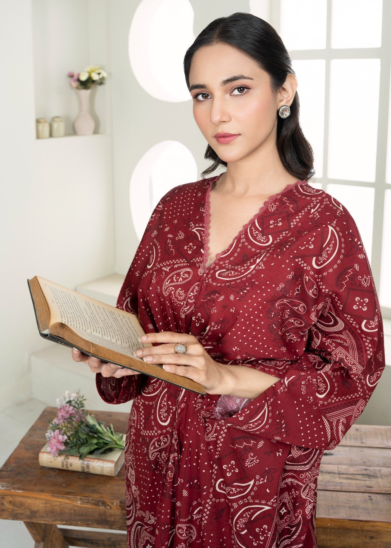 Sahibas By Mirza Inam Maroon Women 1pcs