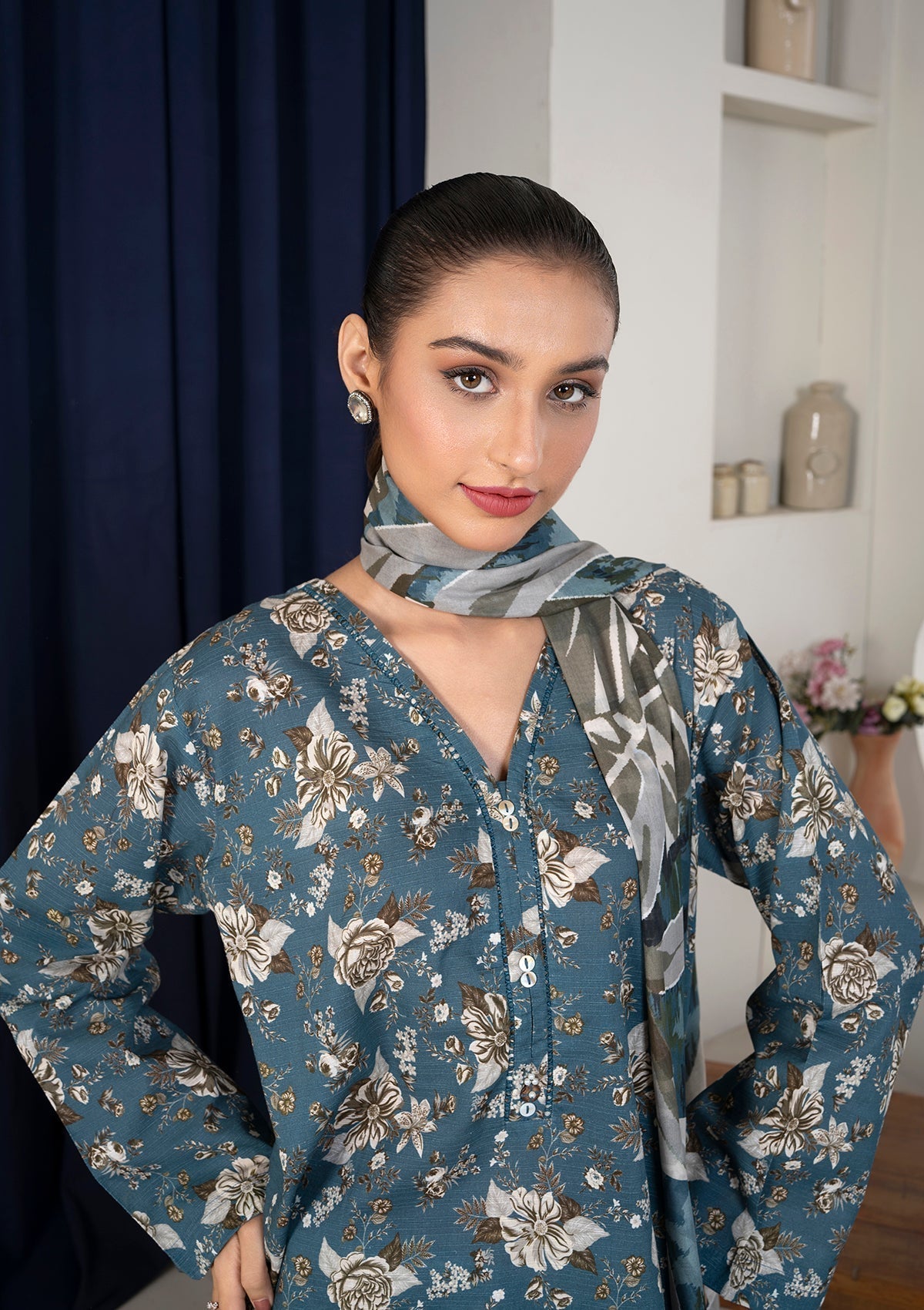 Bin Tayyab (BT006140 BLU) Women 3pcs