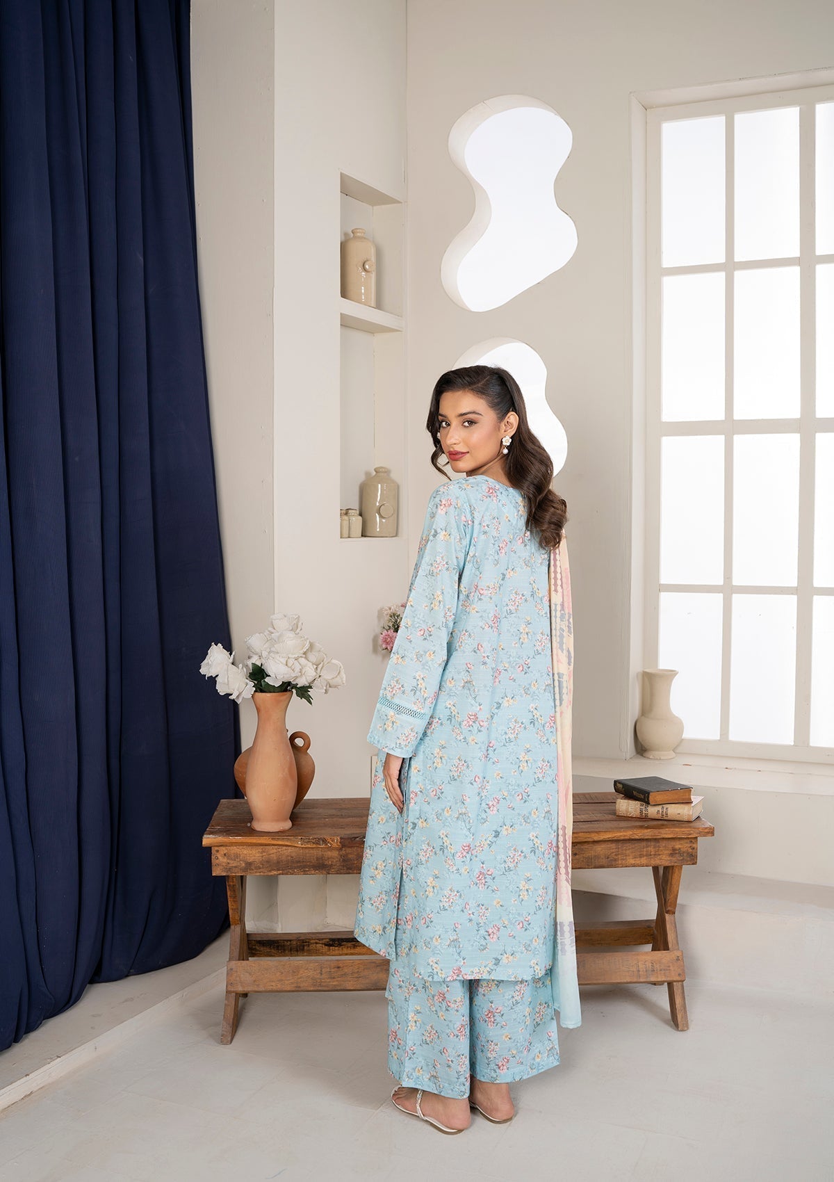 Bin Tayyab (BT006140 SKY) Women 3pcs