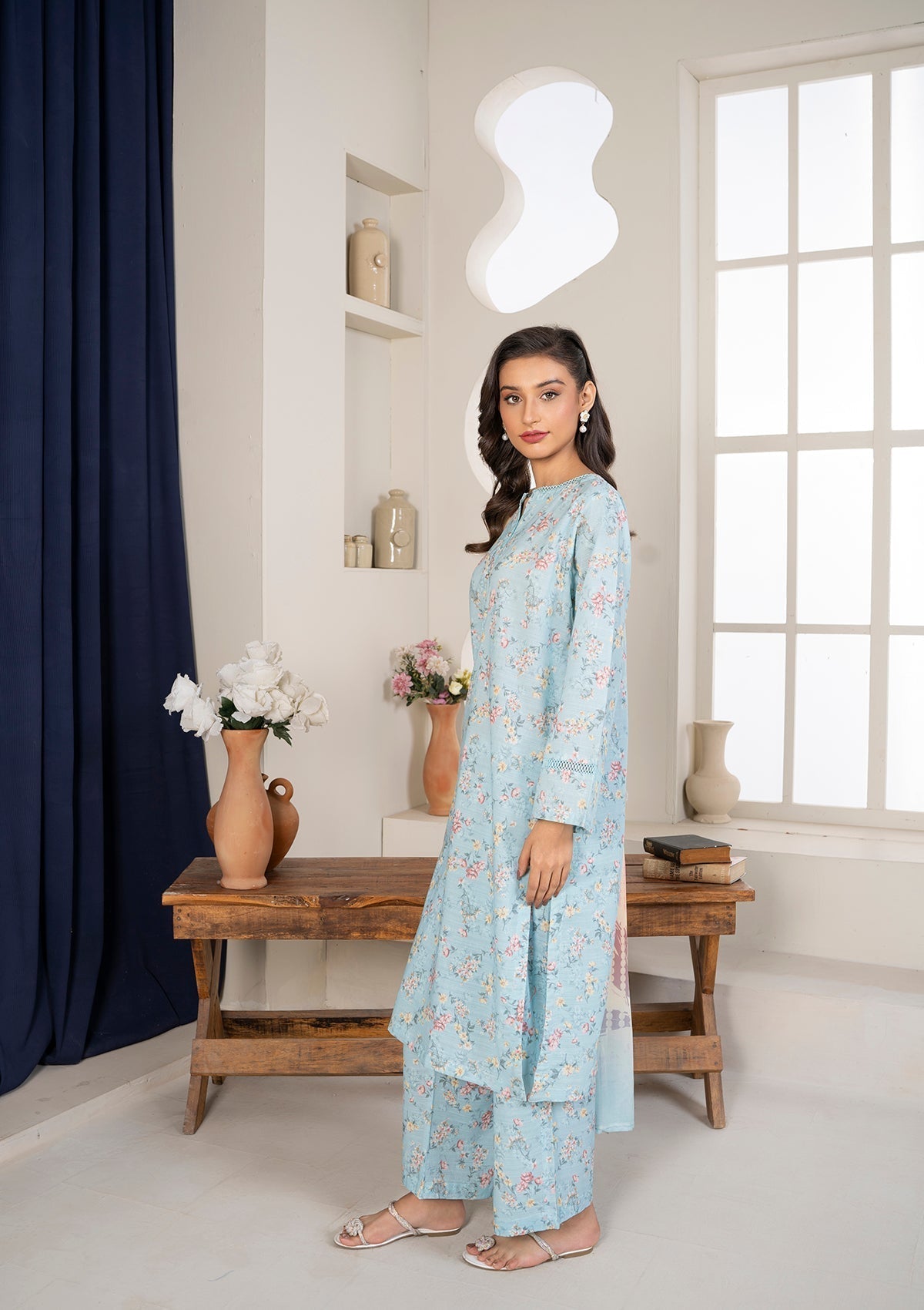 Bin Tayyab (BT006140 SKY) Women 3pcs