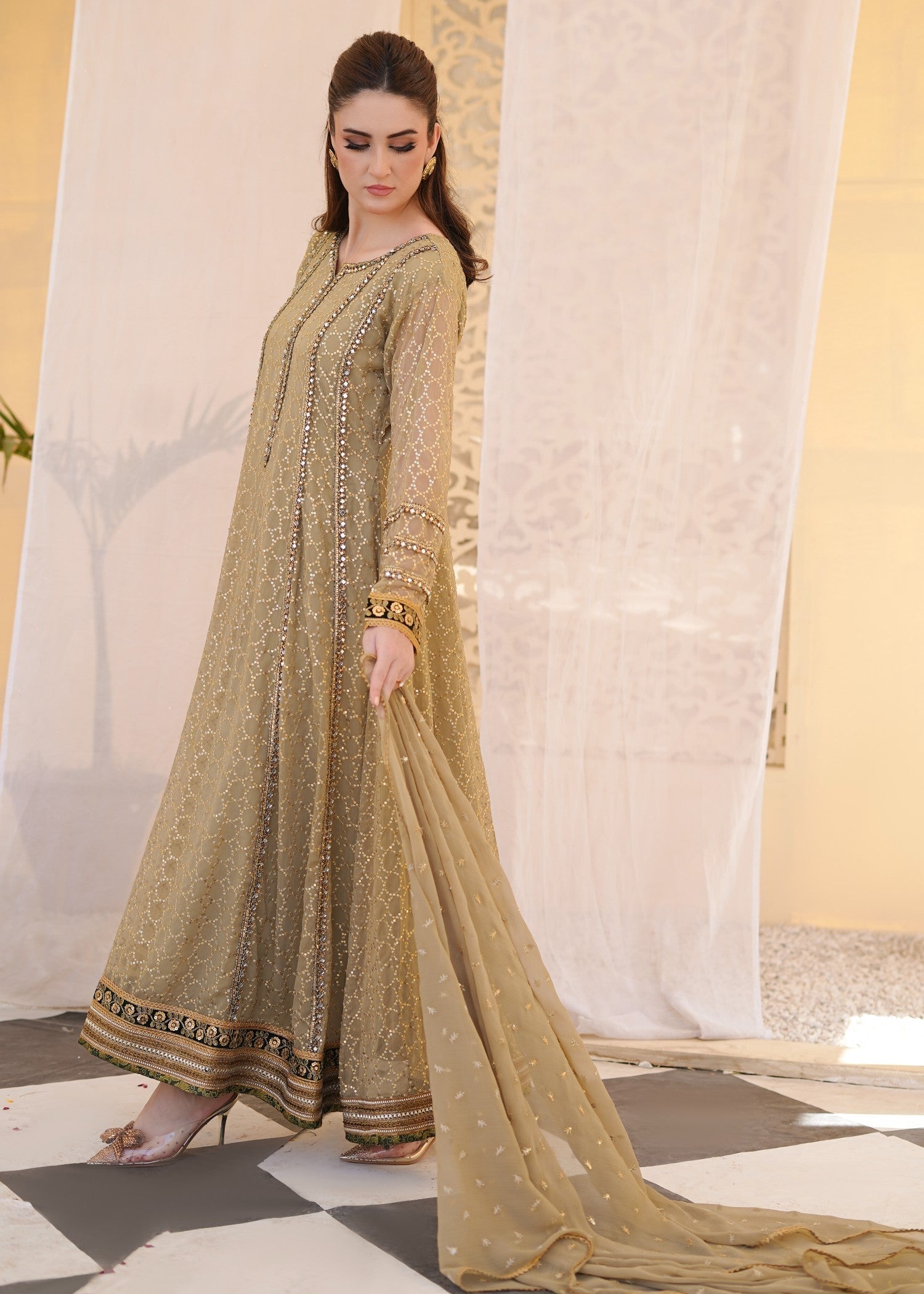 Ayesha Closet Shehzadi Beige Women 3pcs