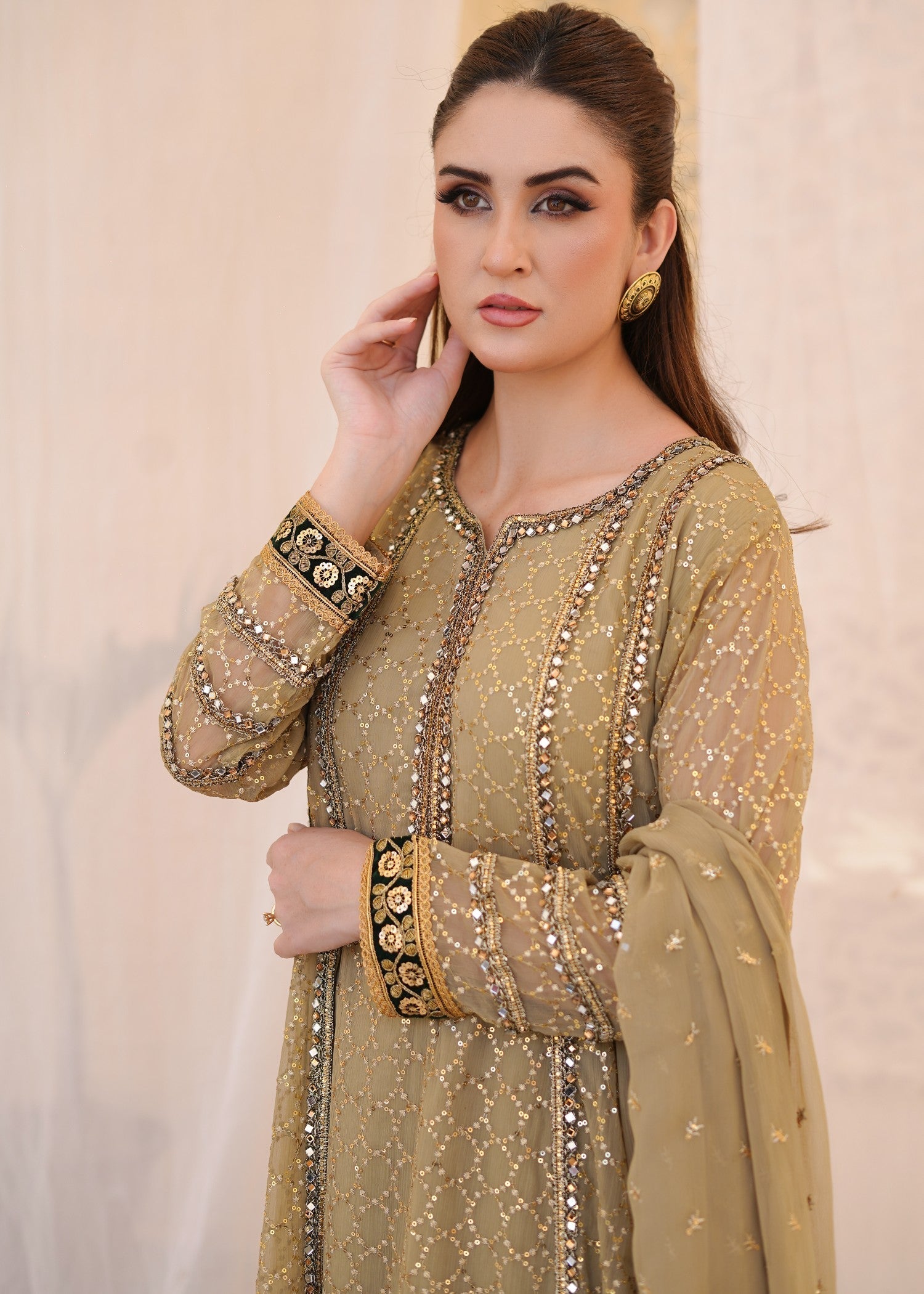 Ayesha Closet Shehzadi Beige Women 3pcs
