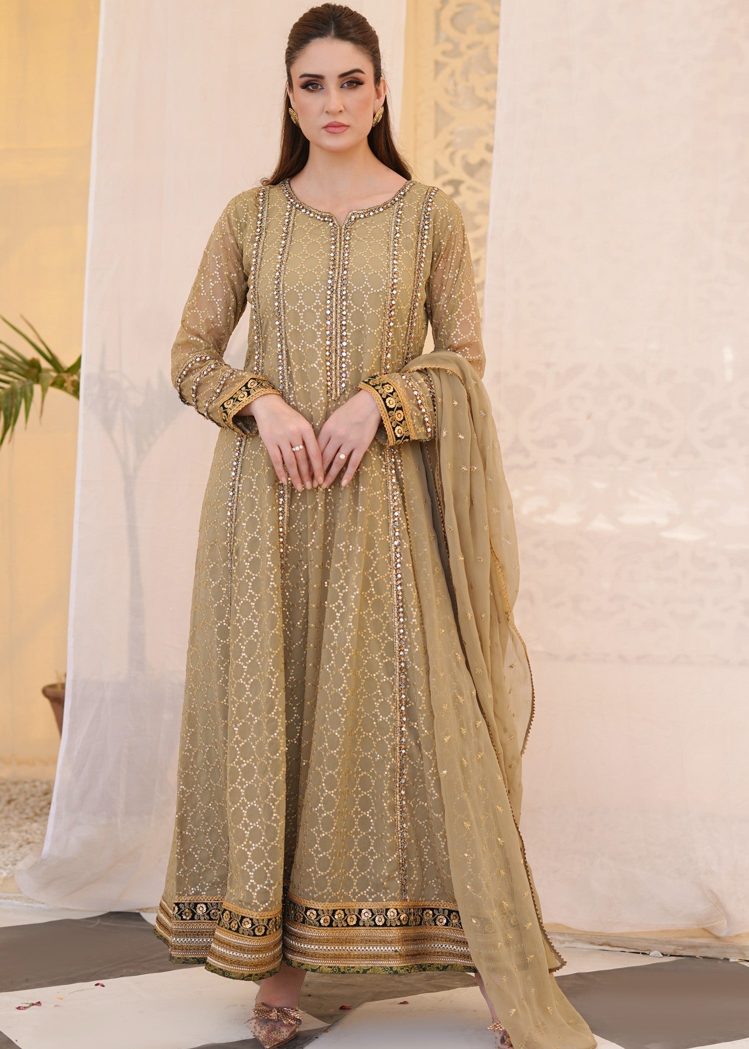 Ayesha Closet Shehzadi Beige Women 3pcs