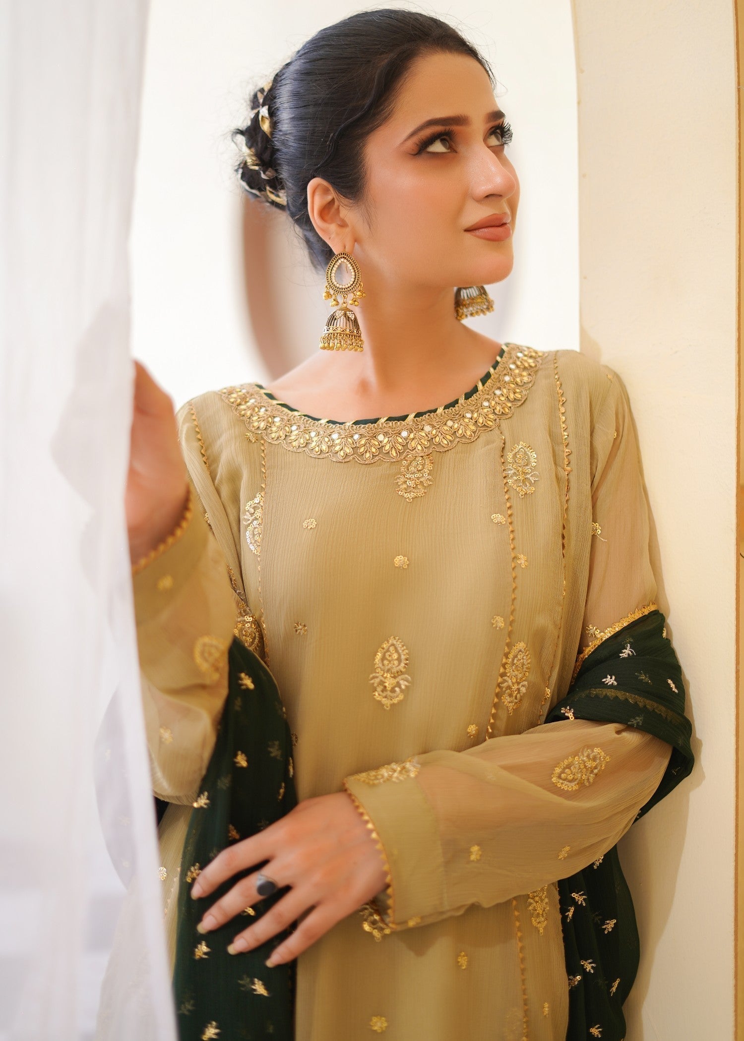 Ayesha Closet Gulnaar beige Women 3pcs