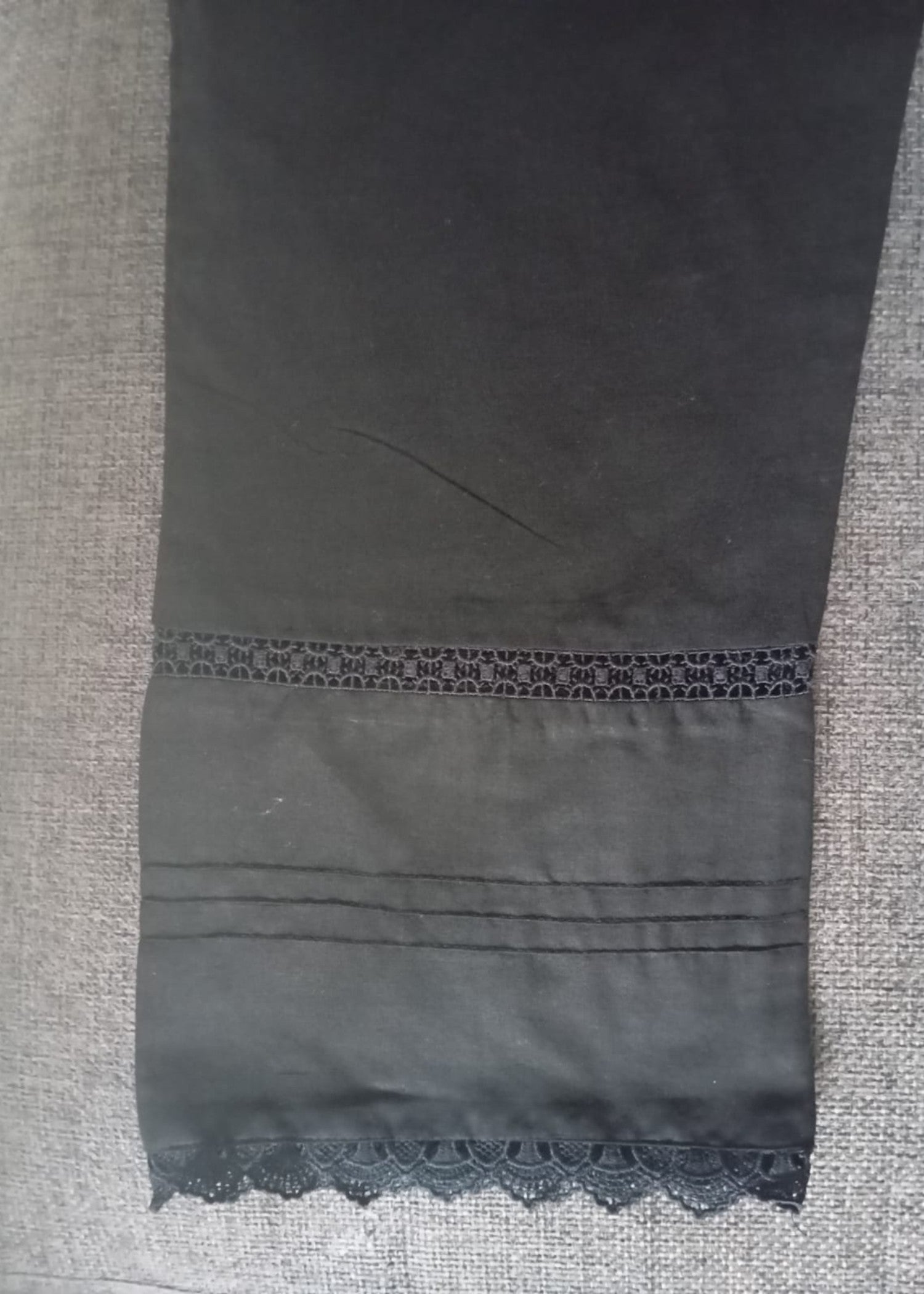 DECK UP Mesh Lace Trousers Black Women 1pcs