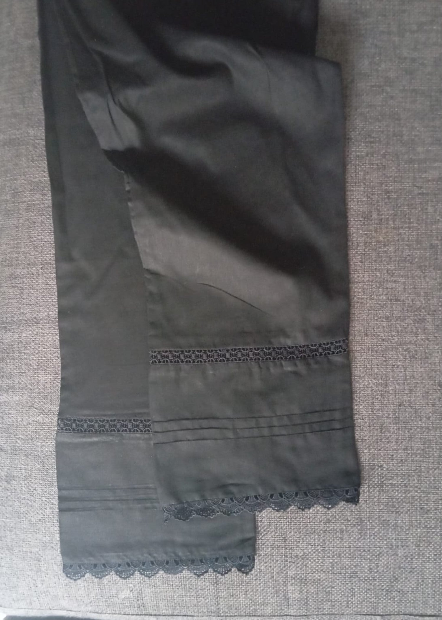 DECK UP Mesh Lace Trousers Black Women 1pcs