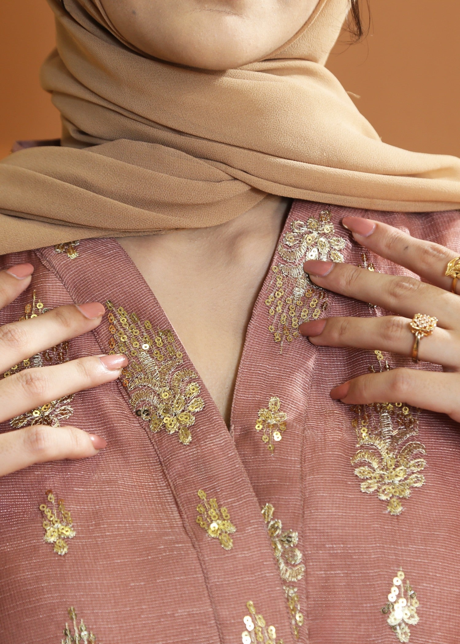 Zarah&Sarah Farshi Shalwar tea pink Women 3pcs