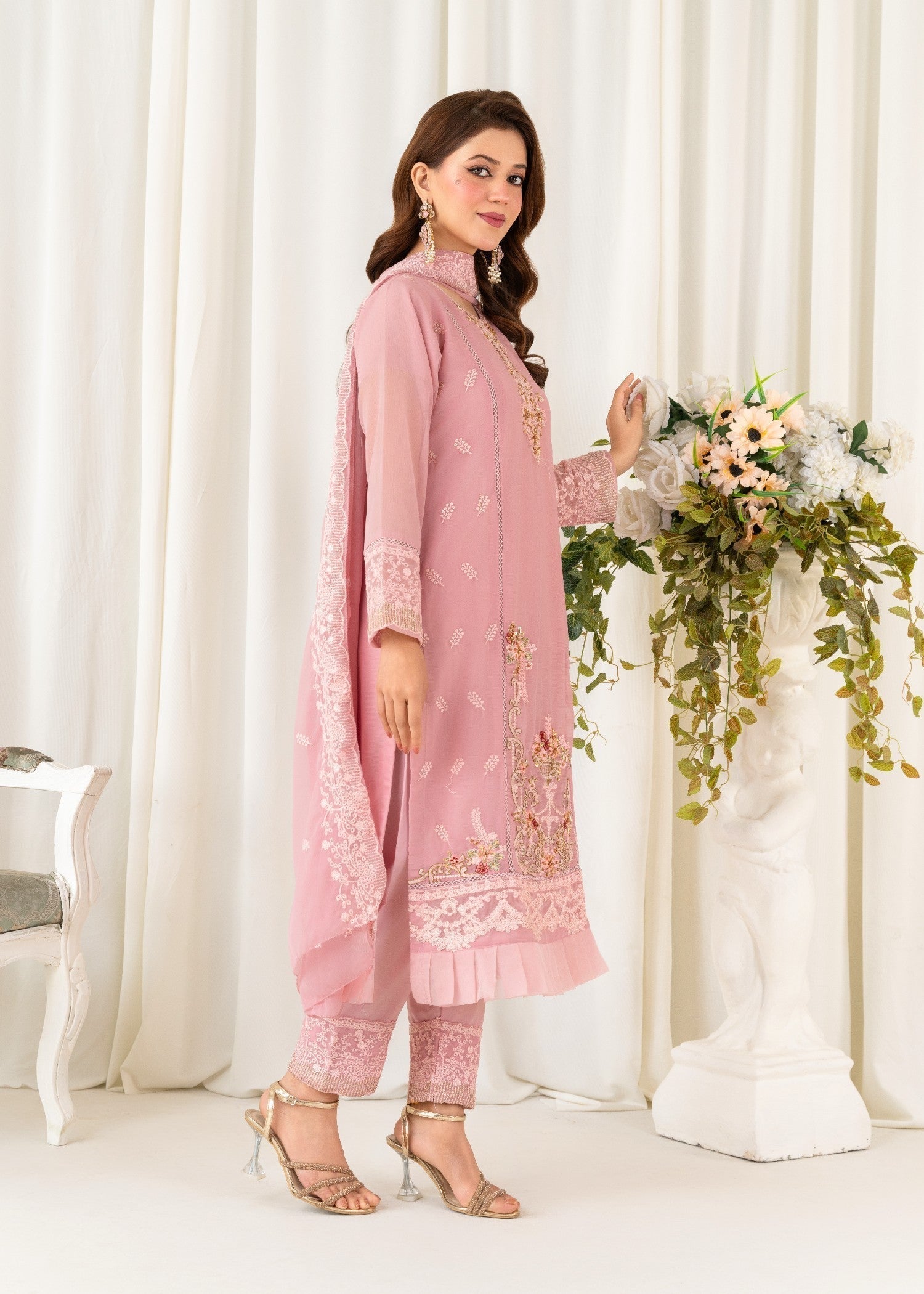 Four Season Boutique FRILL CHFFON PINK Women 3pcs