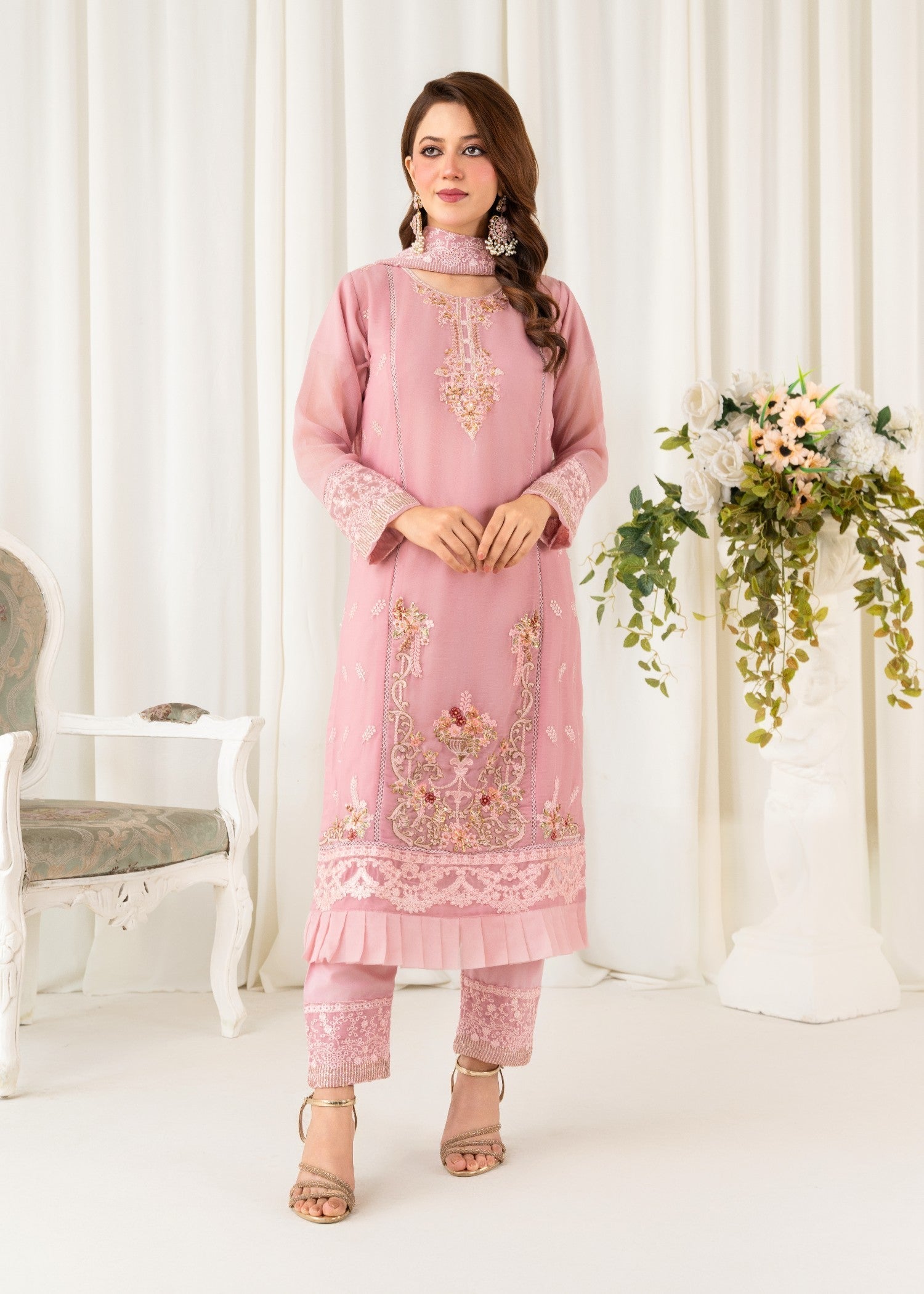 Four Season Boutique FRILL CHFFON PINK Women 3pcs