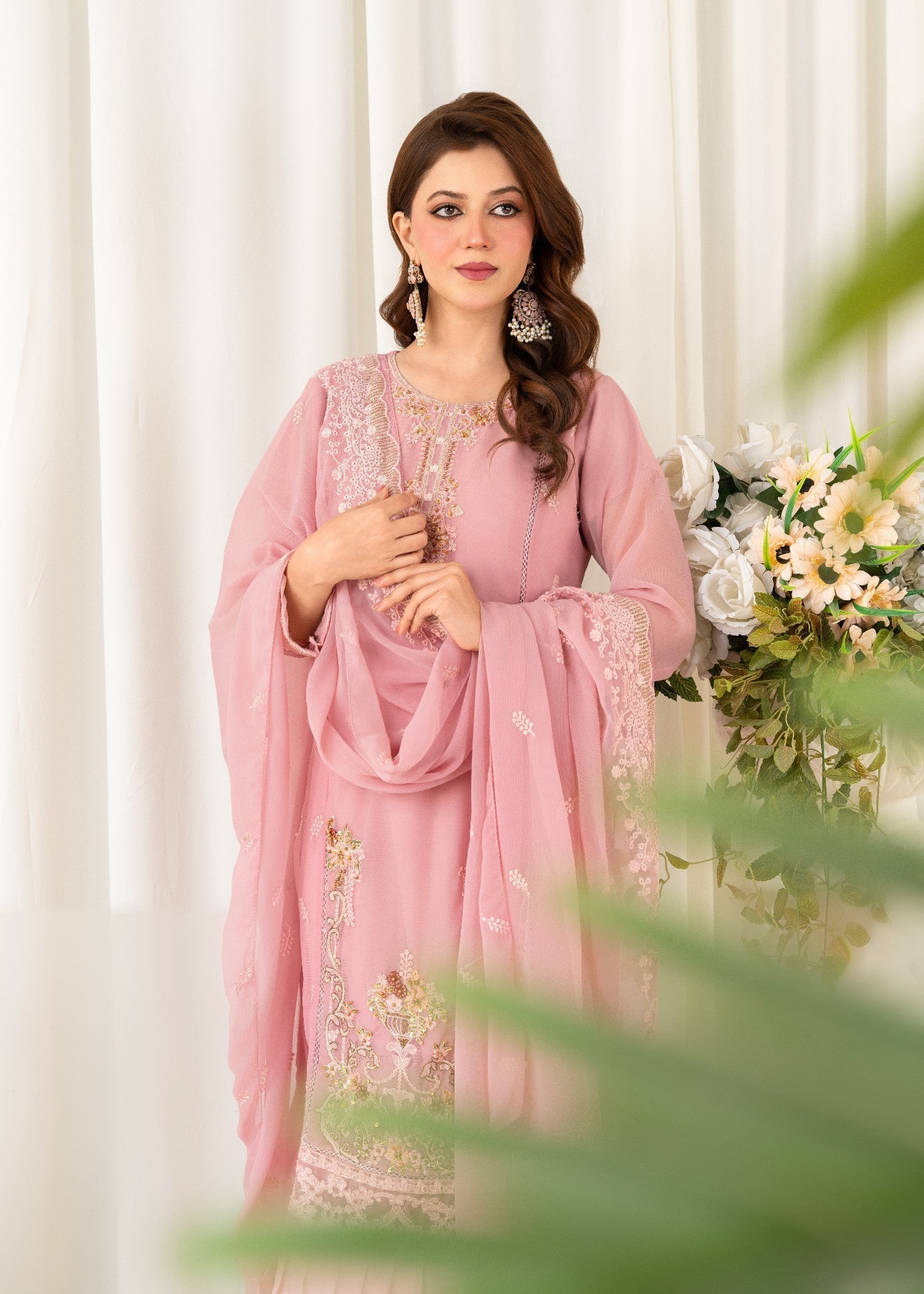 Four Season Boutique FRILL CHFFON PINK Women 3pcs