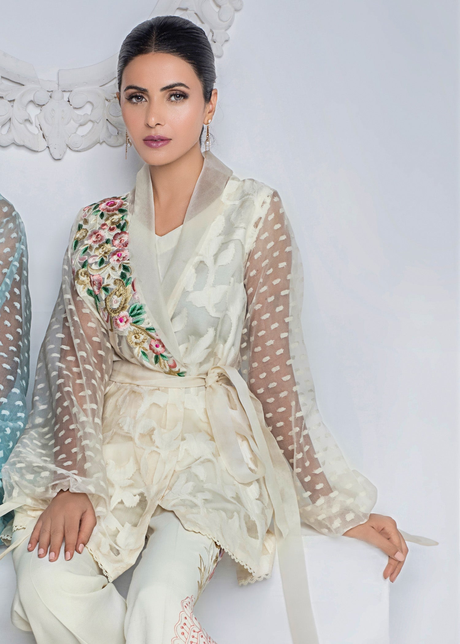 Ridah Naeem Ivory Tapestry Women 2pcs