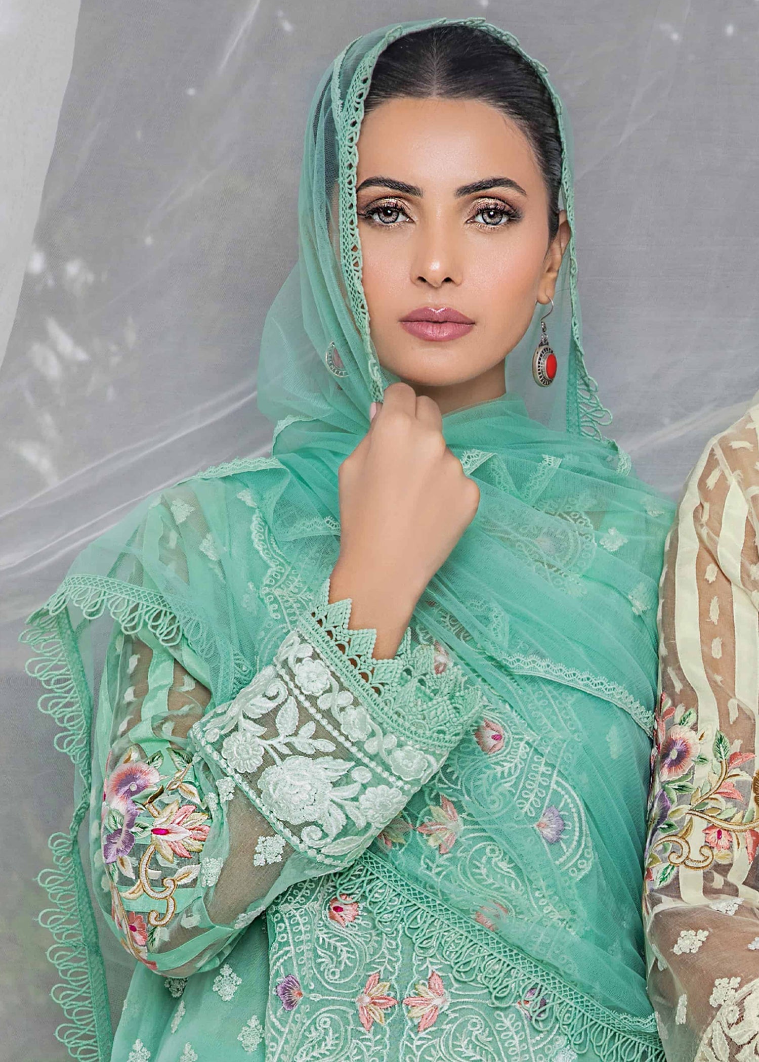 Ridah Naeem Pearl Aqua Elegance Women 2pcs