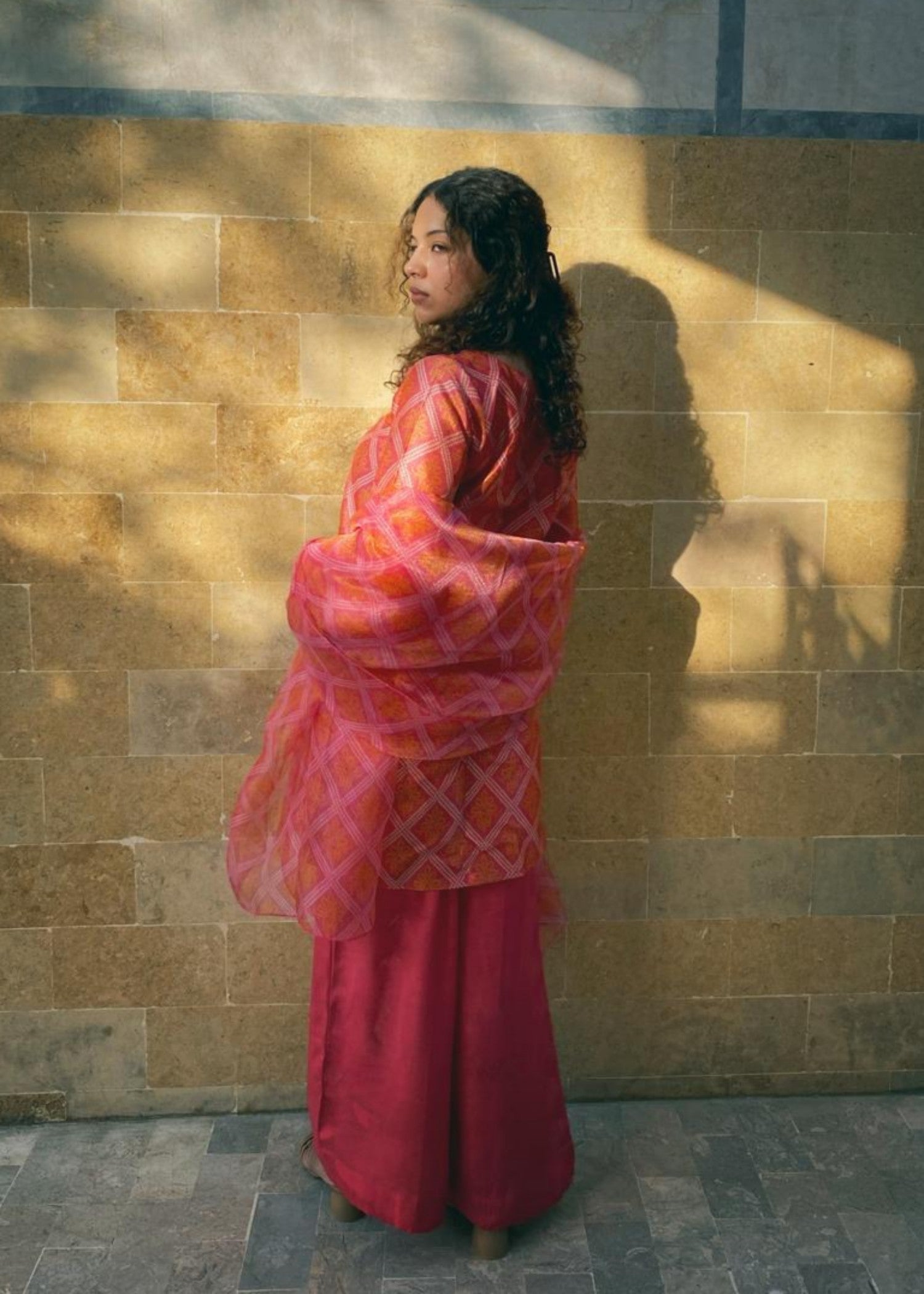 Zarah&Sarah chunri silk with hand embroidery Women 3pcs