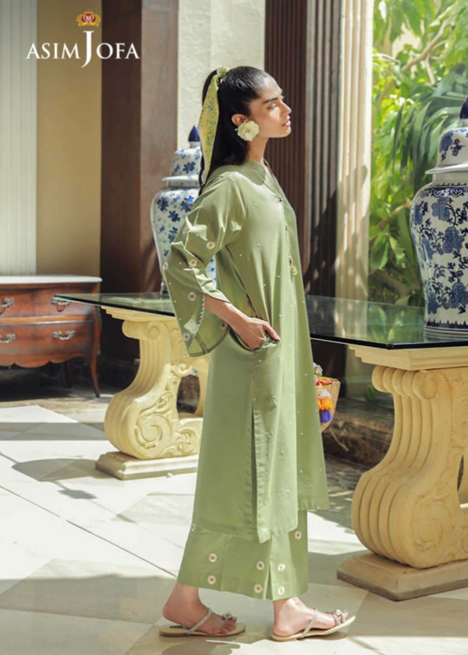 Asim Jofa AJSG 01 EMBROIDERED CAMBRIC Women 2pcs