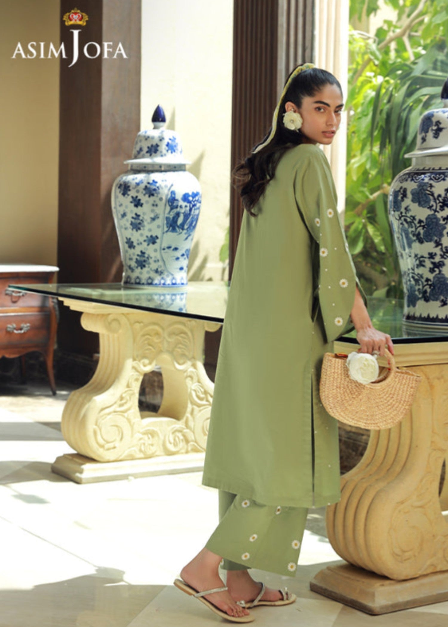 Asim Jofa AJSG 01 EMBROIDERED CAMBRIC Women 2pcs