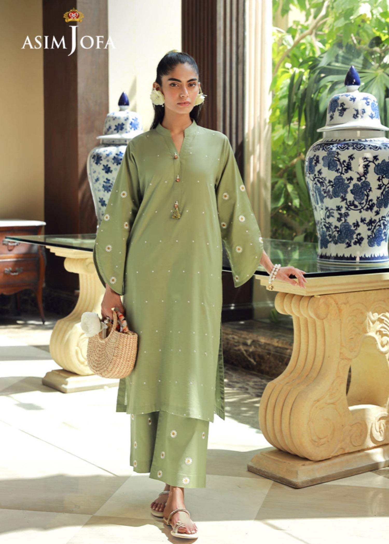 Asim Jofa AJSG 01 EMBROIDERED CAMBRIC Women 2pcs