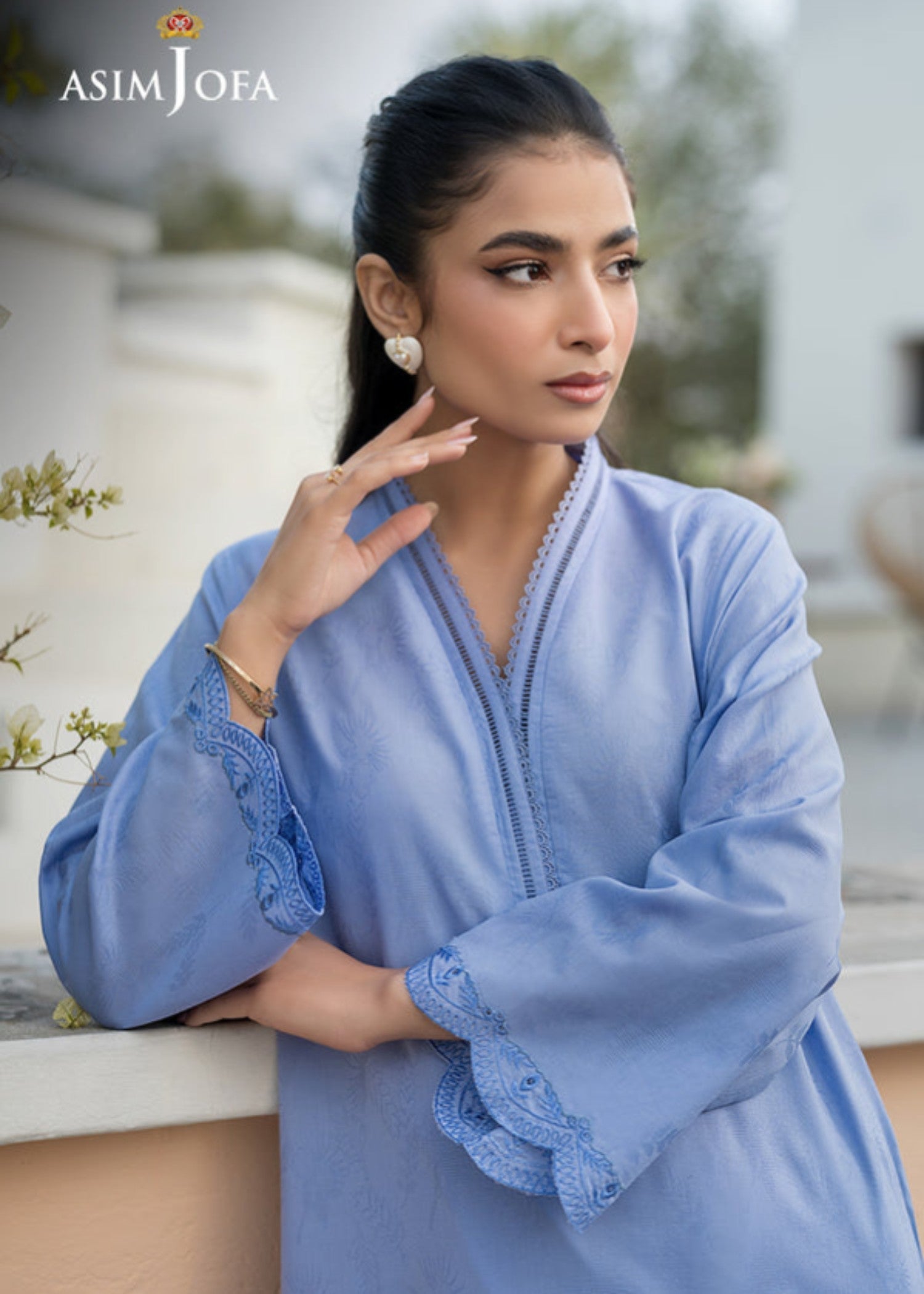 Asim Jofa AJPB 103 EMBROIDERED CAMBRIC Women 2pcs