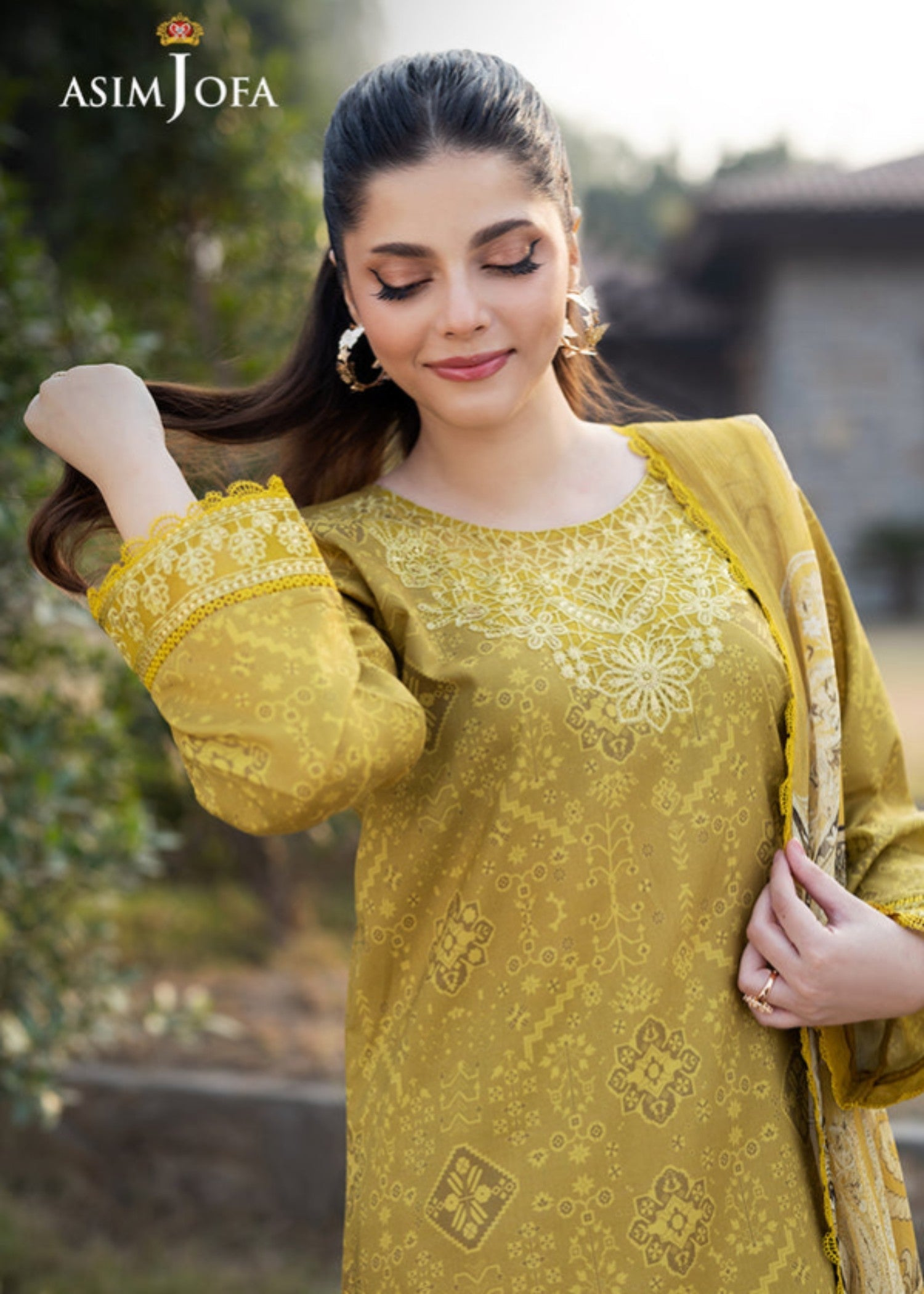 Asim Jofa AJPB 91 PRINTED EMBROIDERED CAMBRIC Women 3pcs