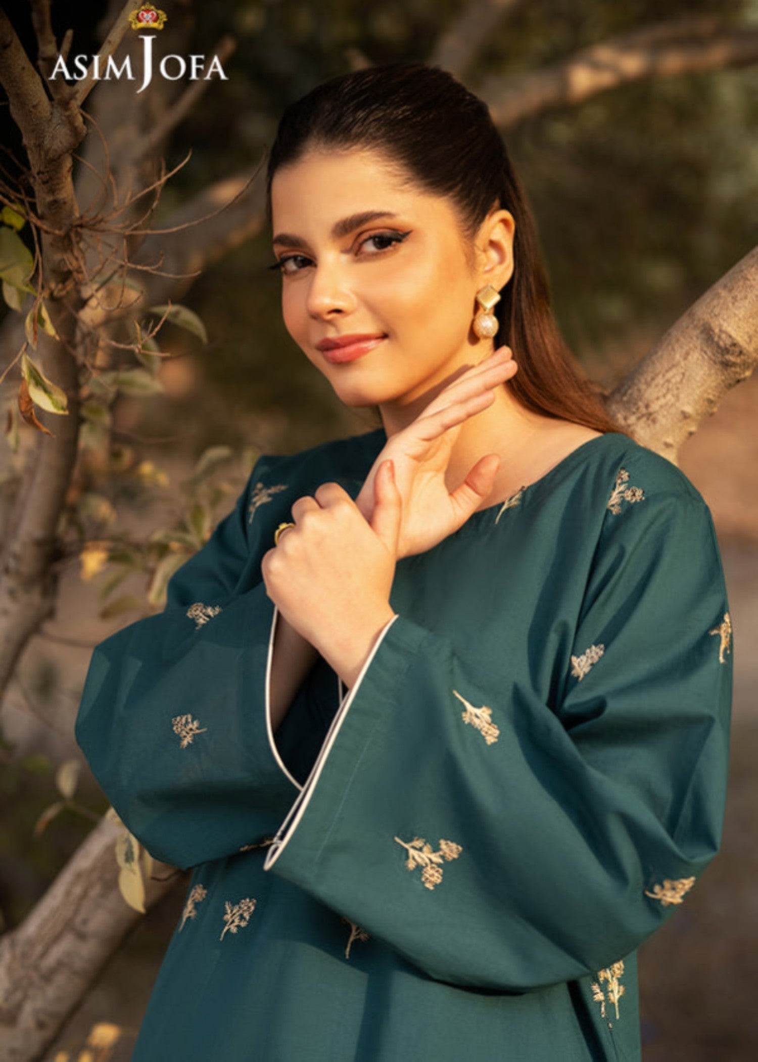 Asim Jofa AJPB 90 EMBROIDERED CAMBRIC Women 2pcs