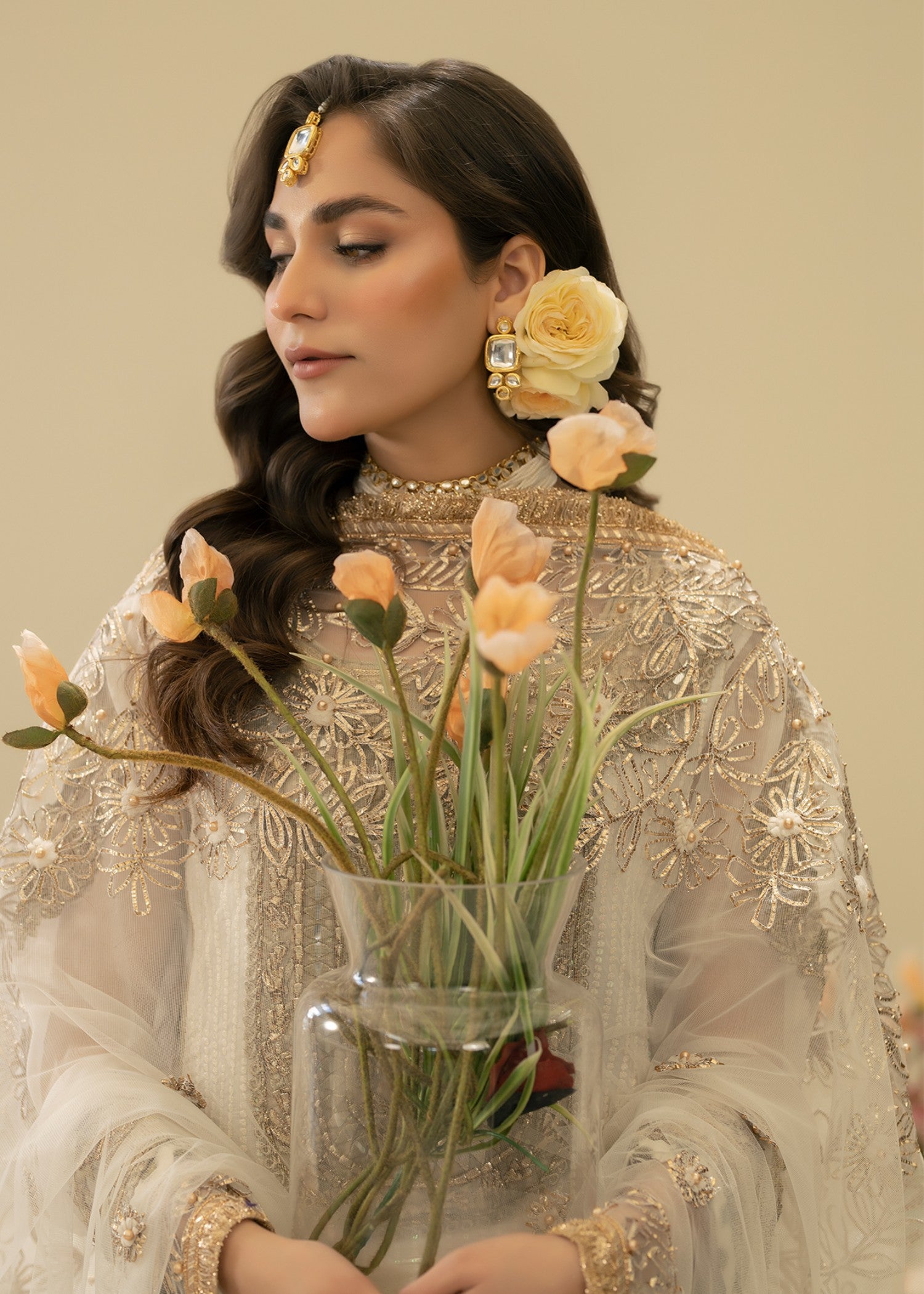 Khuda Baksh Creations M 109 White Women 4pcs