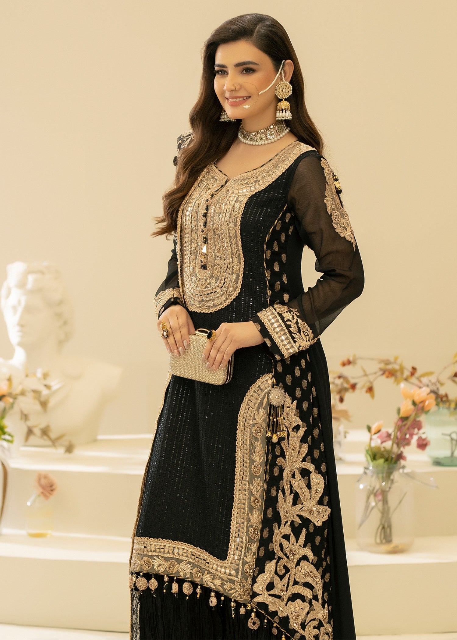 Khuda Baksh Creations M 109 Black Women 4pcs