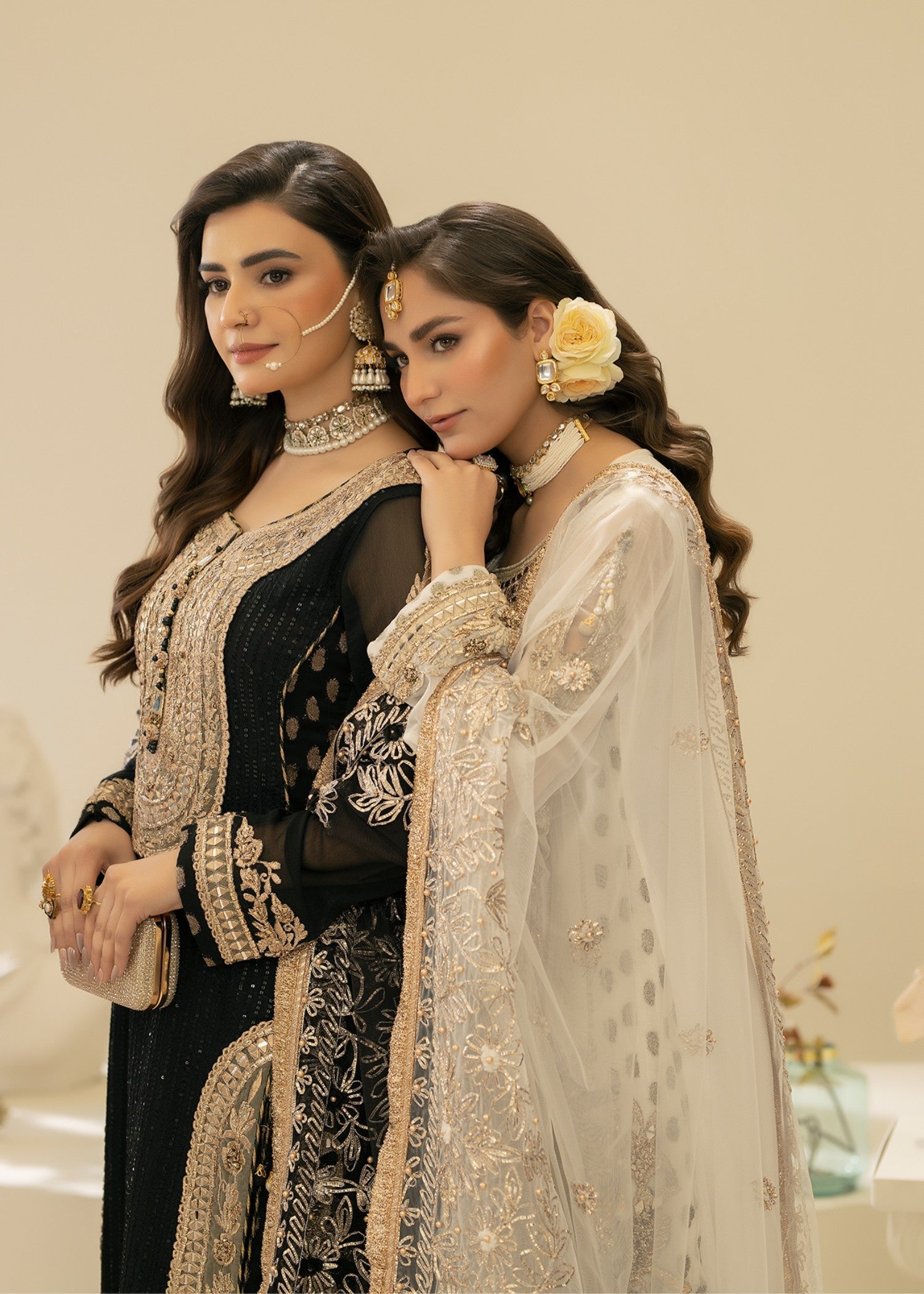 Khuda Baksh Creations M 109 Black Women 4pcs