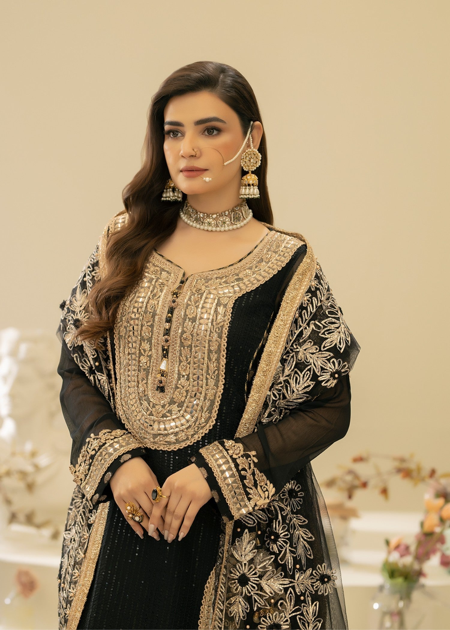 Khuda Baksh Creations M 109 Black Women 4pcs