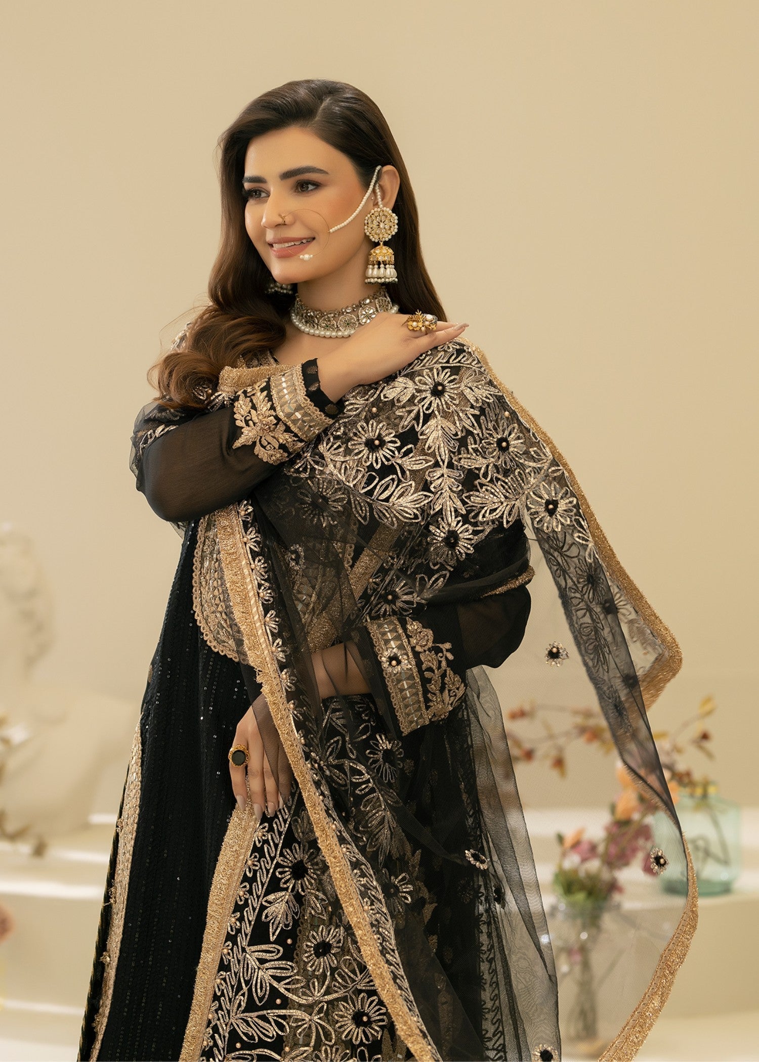 Khuda Baksh Creations M 109 Black Women 4pcs