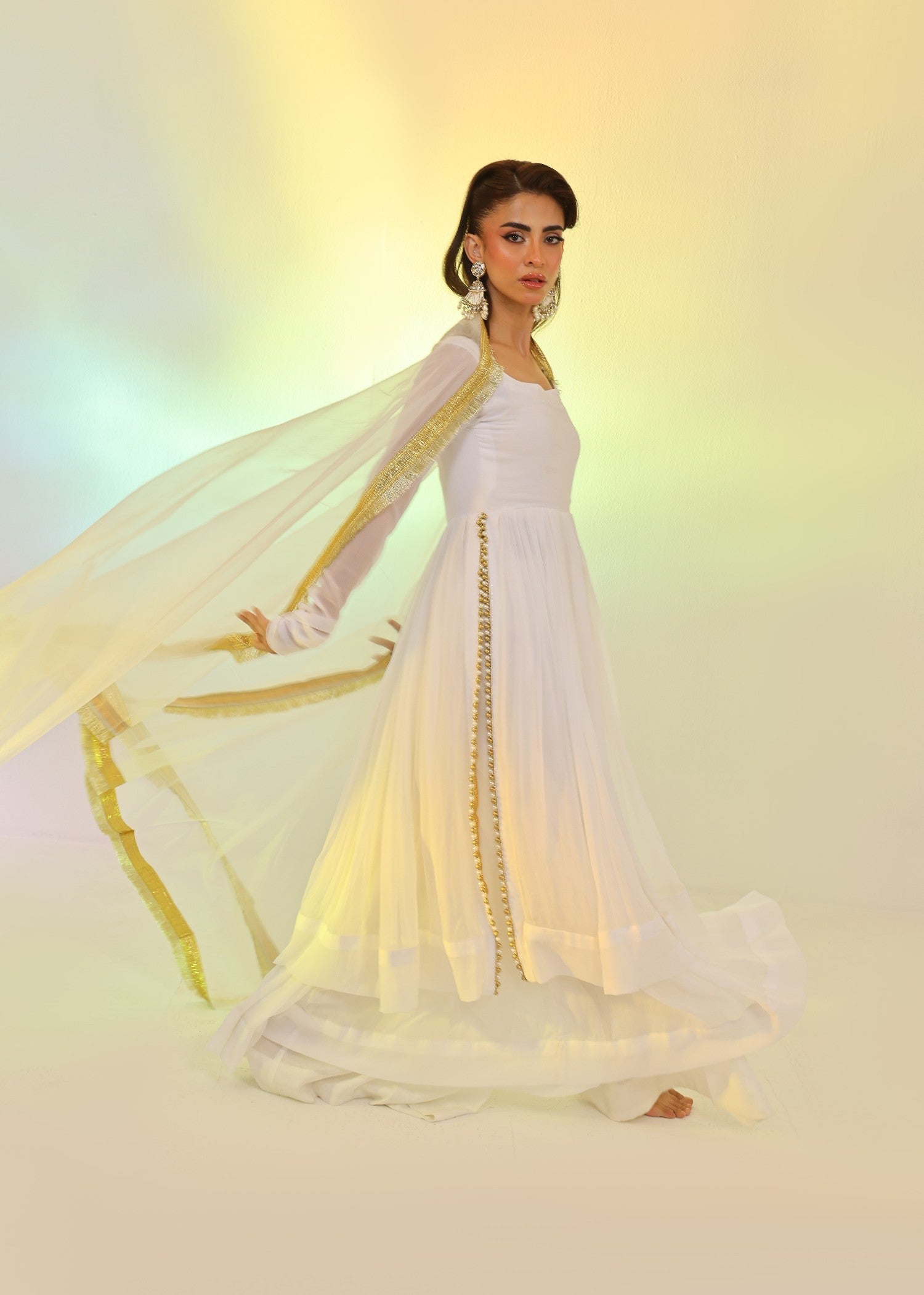 Ripret White tier pishwas Women 2pcs