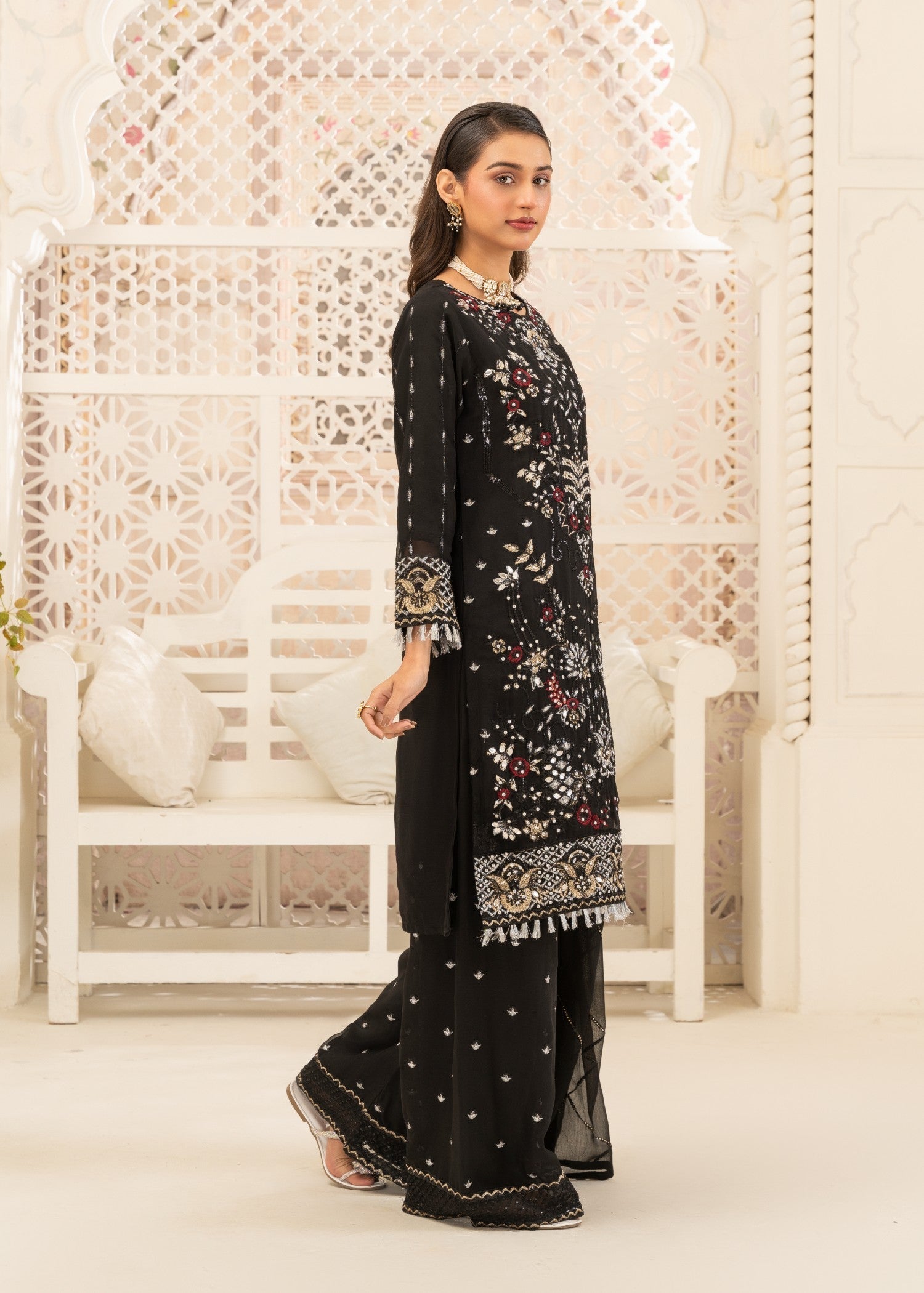 Four Season Boutique AASMAAN BLACK Women 3pcs