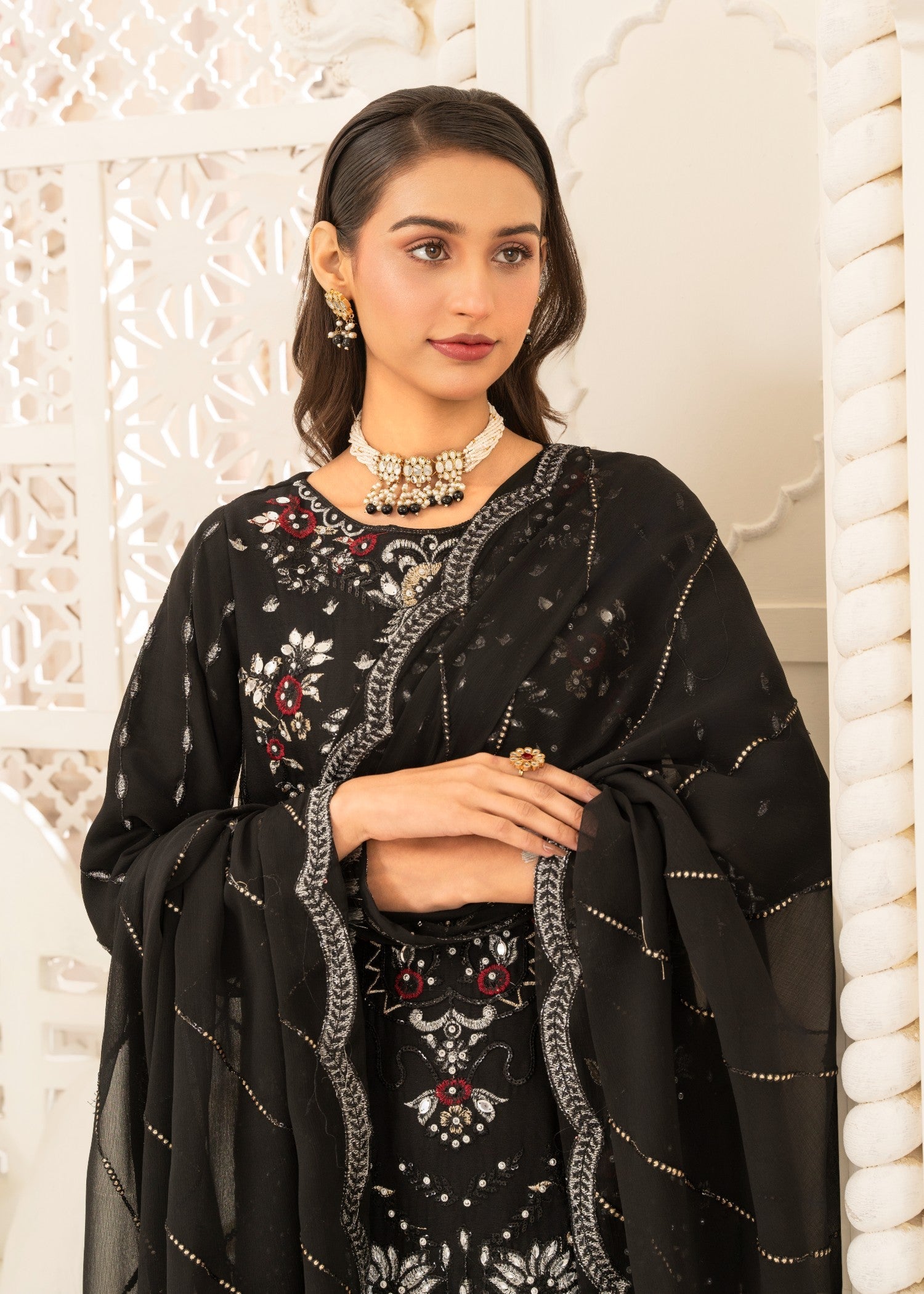 Four Season Boutique AASMAAN BLACK Women 3pcs