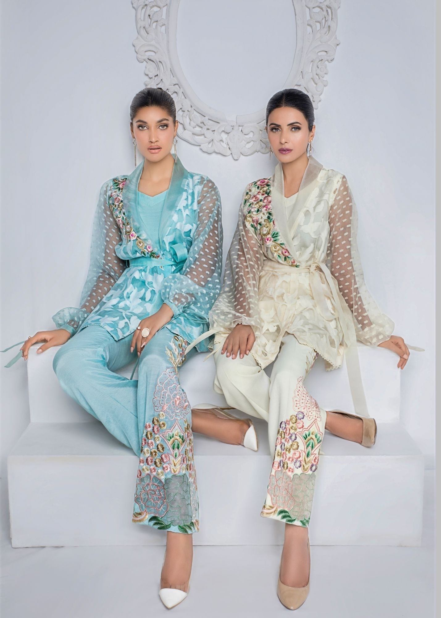 Ridah Naeem Aqua Tapestry Women 2pcs