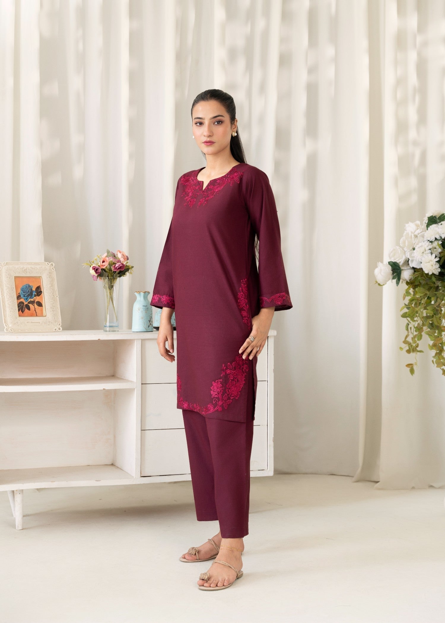 Shefoze Clothing Almona Embroidery Women 2pcs