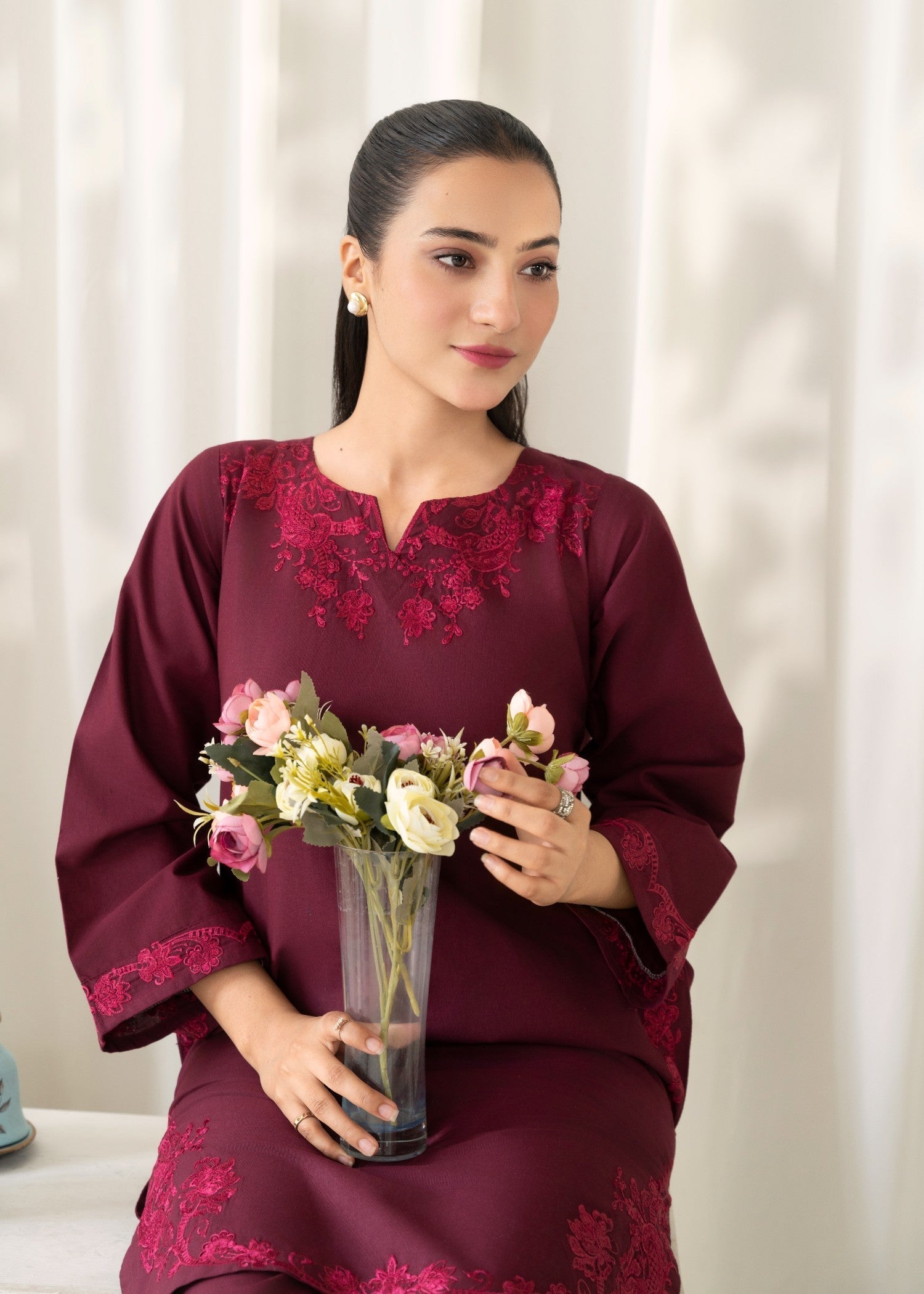 Shefoze Clothing Almona Embroidery Women 2pcs