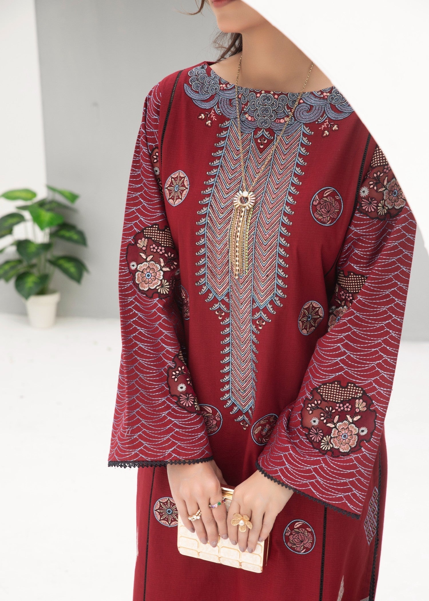 Dori Imperial Maroon Women 2pcs