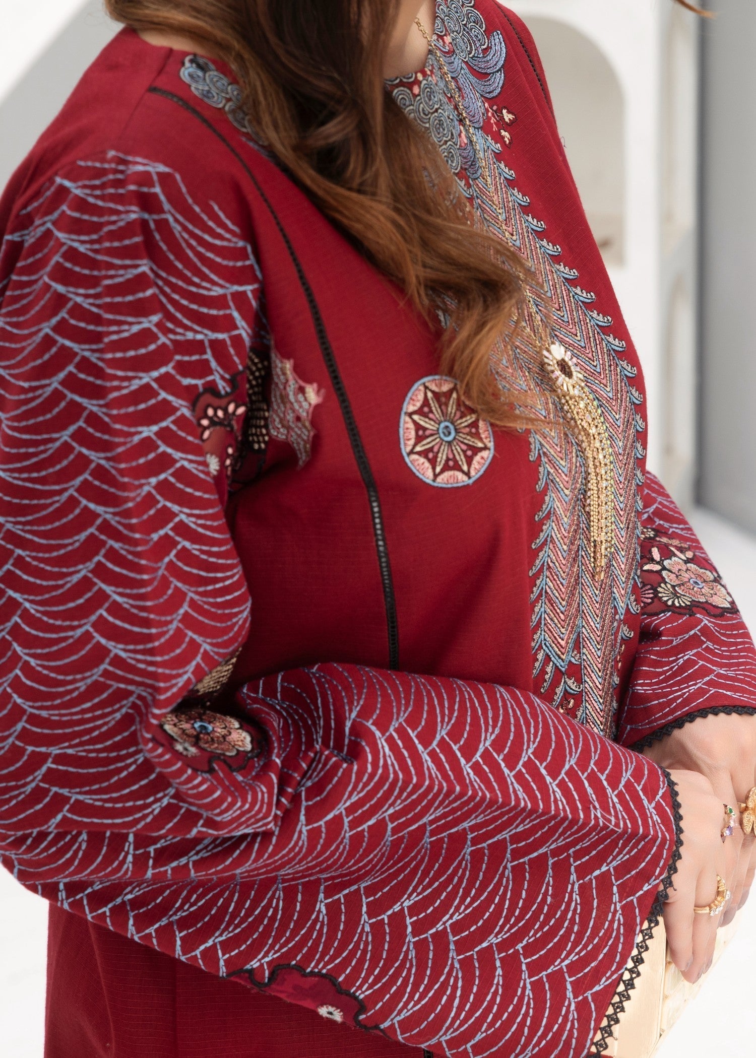 Dori Imperial Maroon Women 2pcs