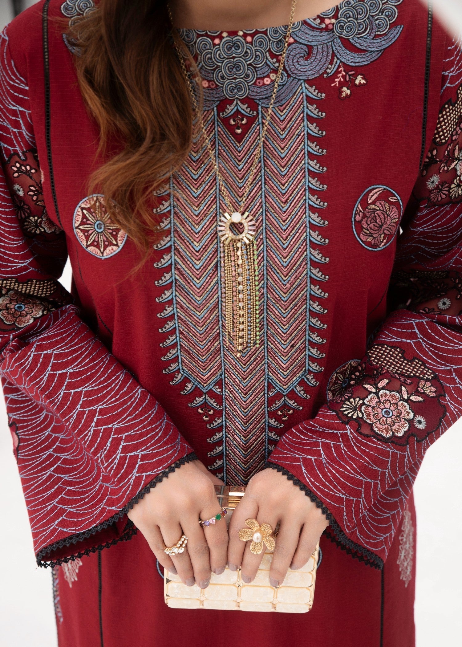 Dori Imperial Maroon Women 2pcs