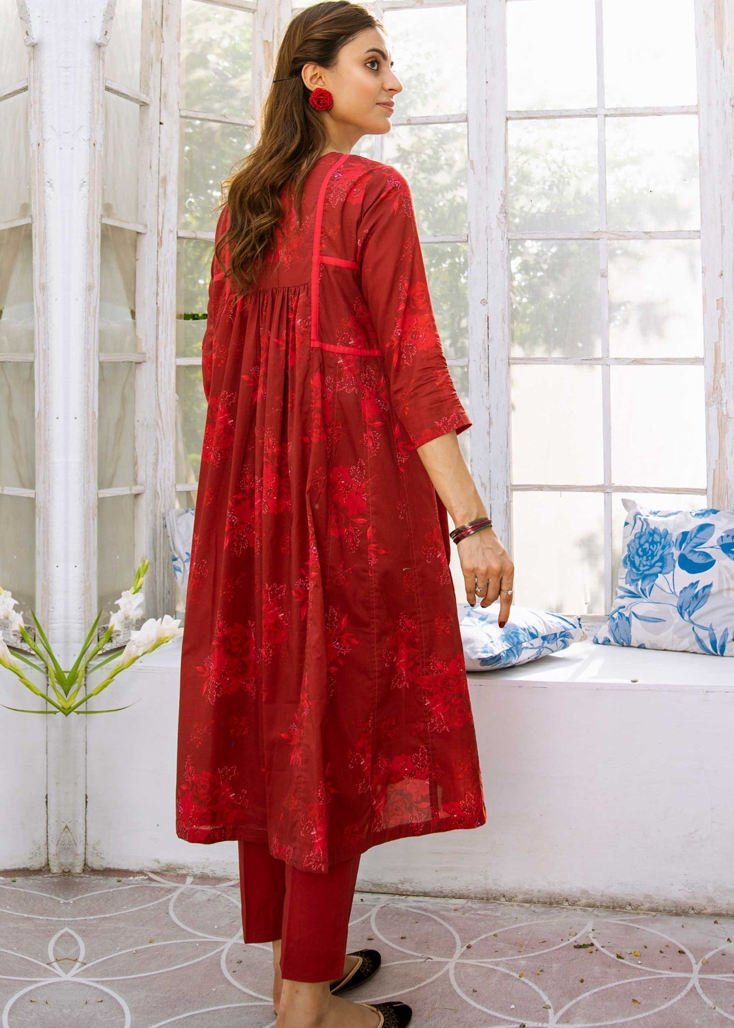 Aayra AY362 Berry Bail Frock Women 1pcs