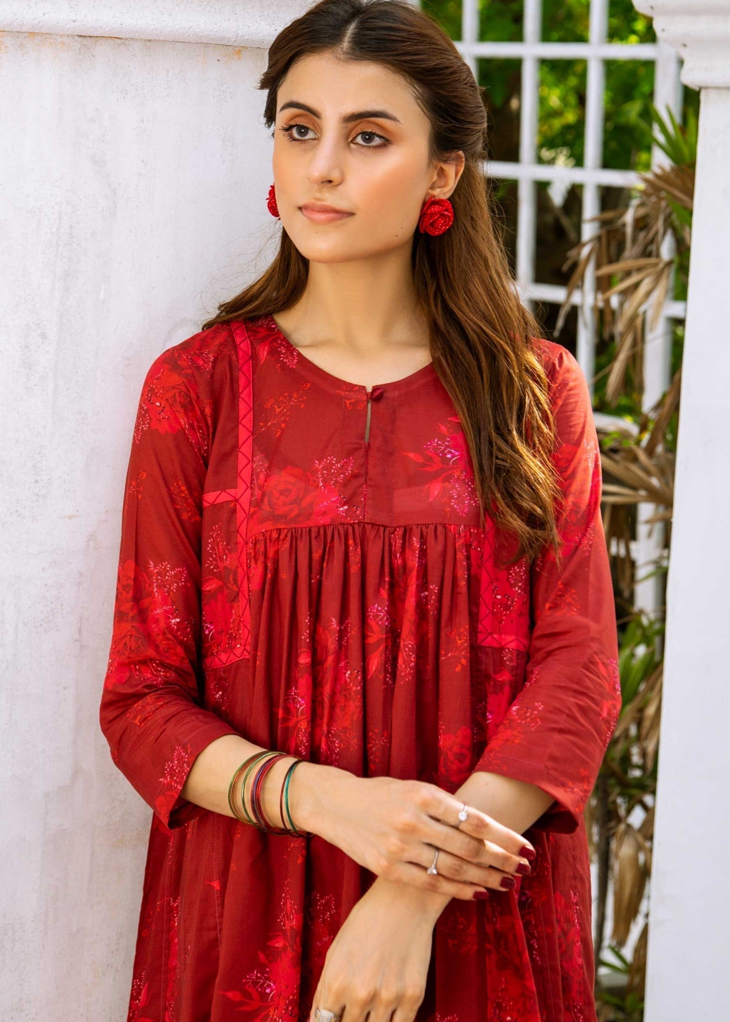 Aayra AY362 Berry Bail Frock Women 1pcs