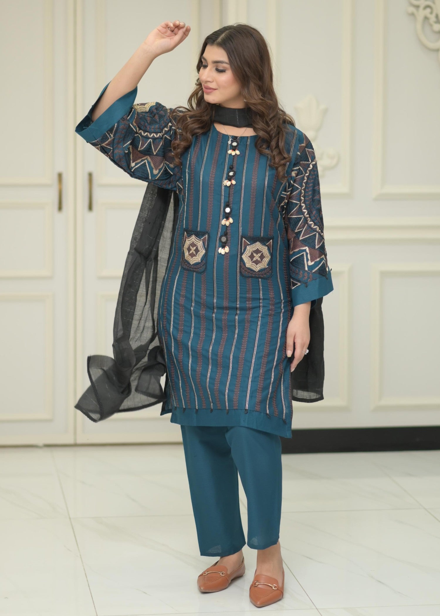 Rangoon Clothing Milaan Zink Blue Women 3pcs