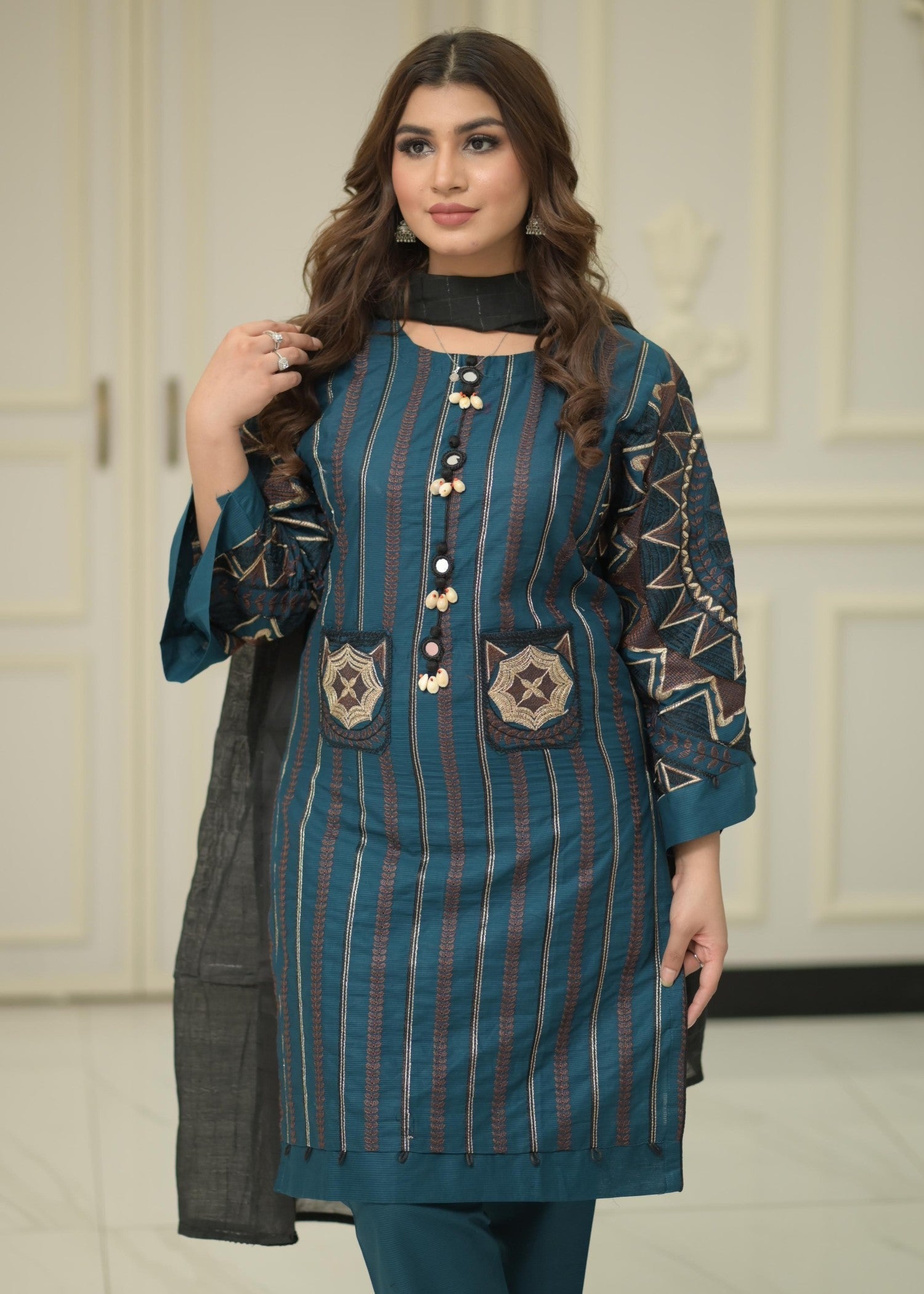 Rangoon Clothing Milaan Zink Blue Women 3pcs