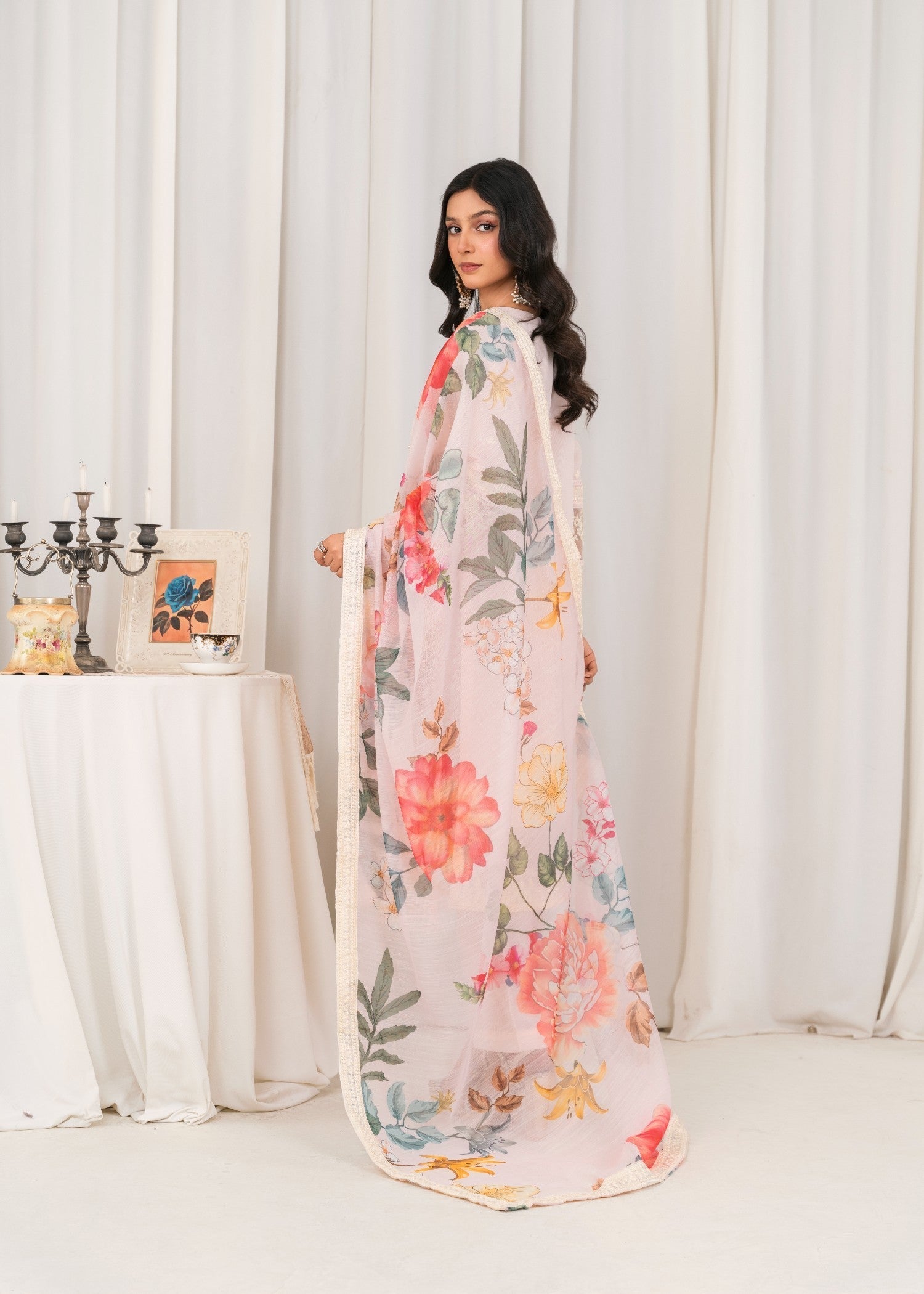 Khubsurat 3307 KH OR NT Baby Pink Embroidery Women 3pcs